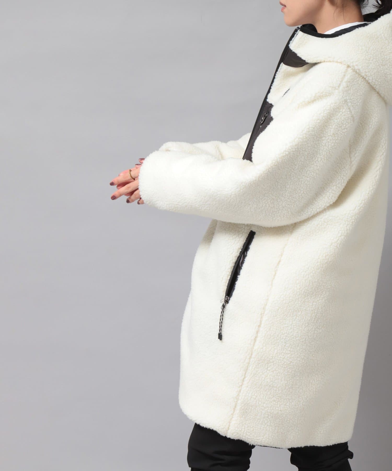 WEB限定】【TAION/タイオン】別注ボア×ダウンフードコート