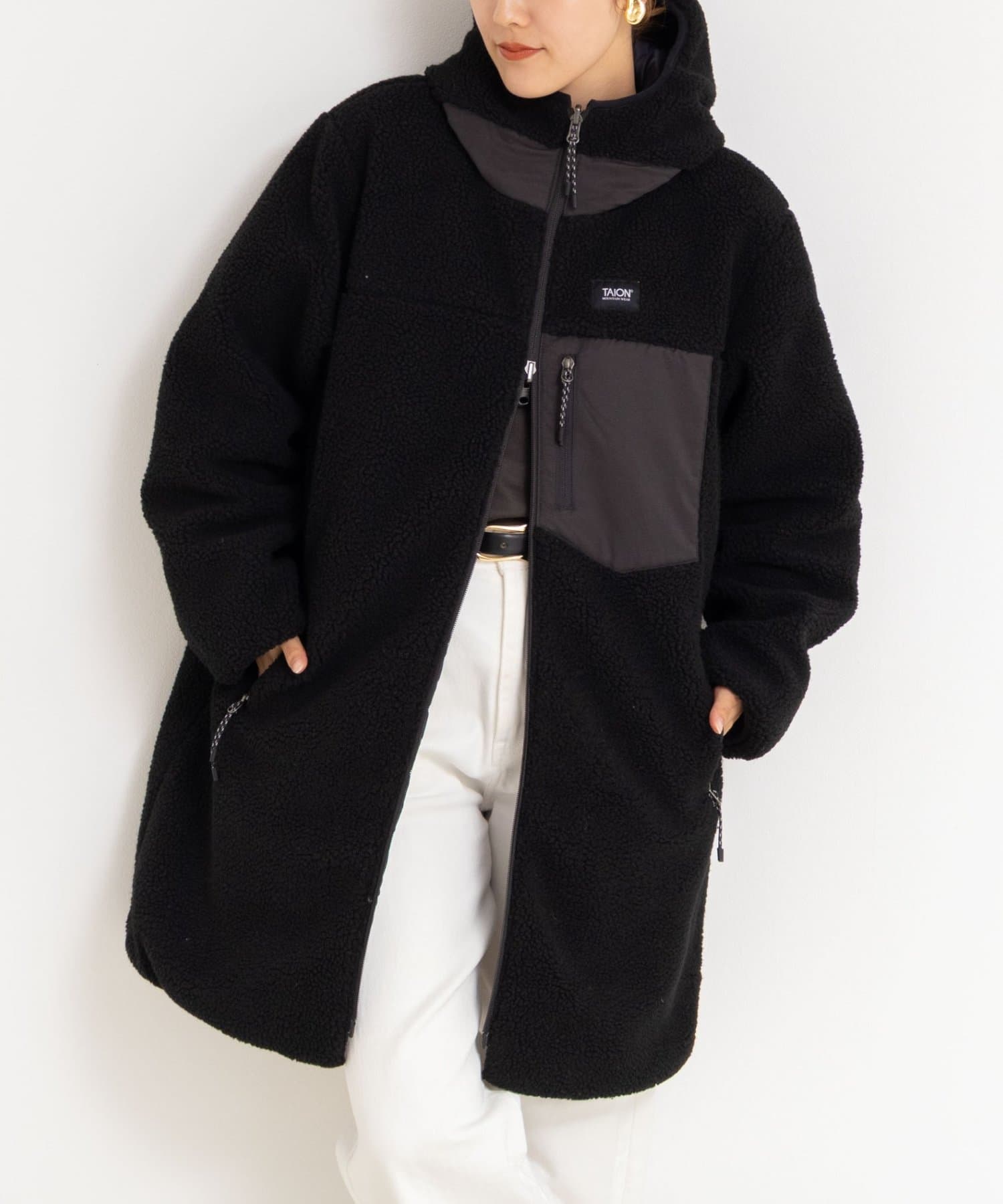 NOLLEY'S(ノーリーズ) 【WEB限定】【TAION/タイオン】別注ボア×ダウンフードコートリバーシブル