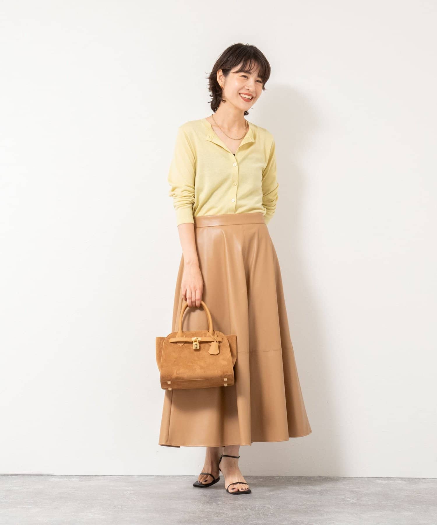 カーディガン 「アンサンブル対応」「手洗い可能」W混ラメクルーネックカーディガン レディース NOLLEY'S Sophi カーディガン 「手洗い可能」「アンサンブル対応