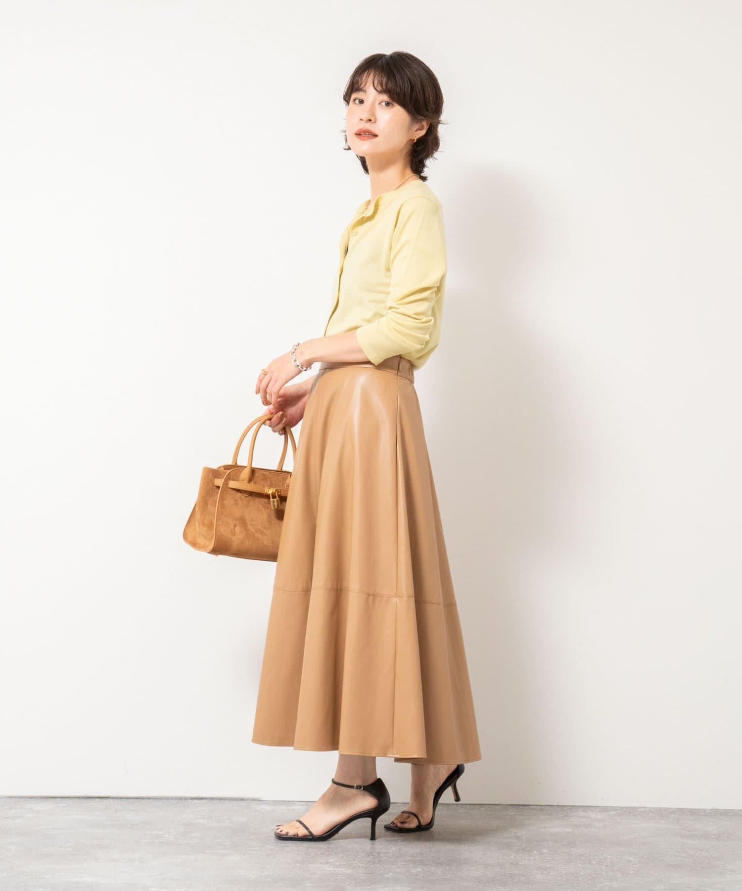 カーディガン 「アンサンブル対応」「手洗い可能」W混ラメクルーネックカーディガン レディース NOLLEY'S｜《アンサンブル対応》《手洗い可能》W混ラメクルー