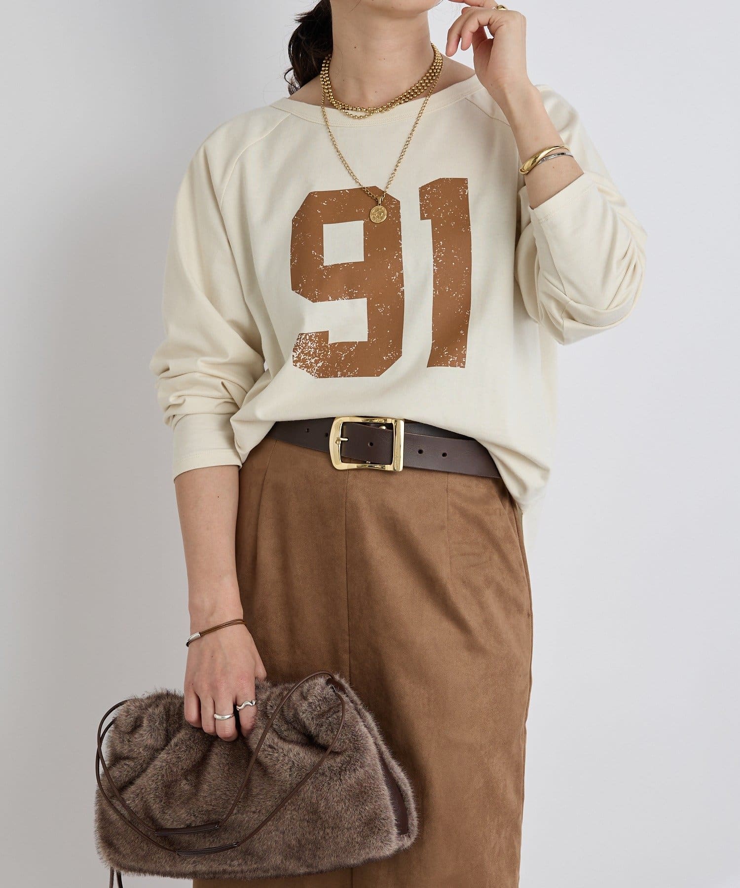 RIVE DROITE(リヴドロワ) 予約【ロゴがキャッチー】Ninety-One ロンTee