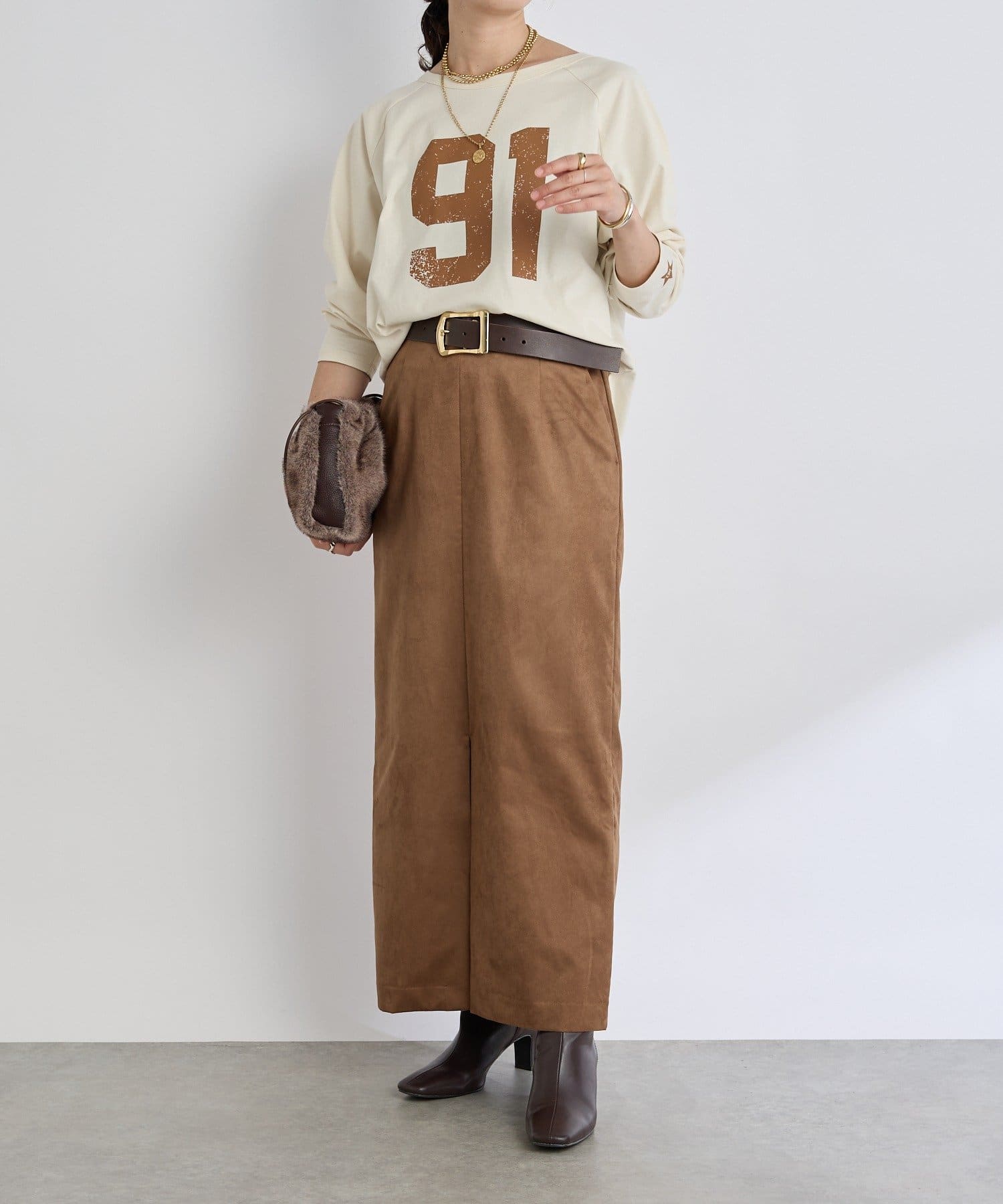 予約【ロゴがキャッチー】Ninety-One ロンTee | RIVE DROITE