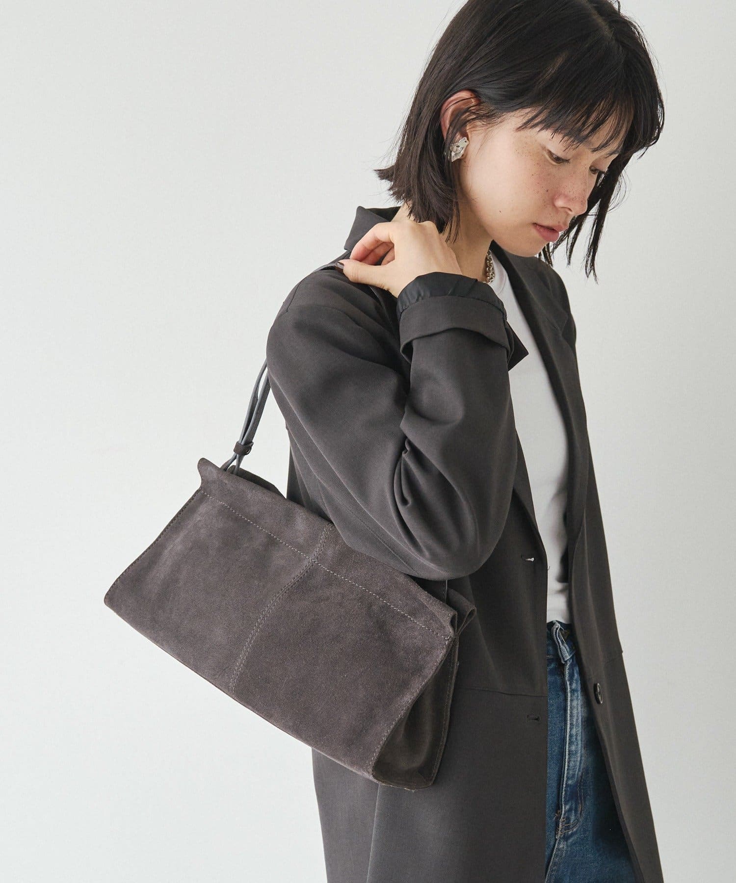 russet(ラシット) スエード横長ショルダーバッグ