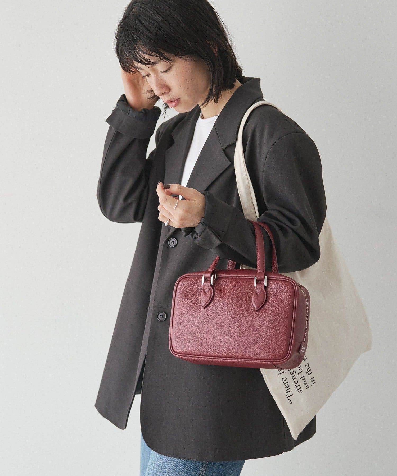 美品♪russet ラシット　2wayミニボストンバッグ ボルドー 質感別】ラシットのレザーたち - russet(ラシット)松坂屋名古屋
