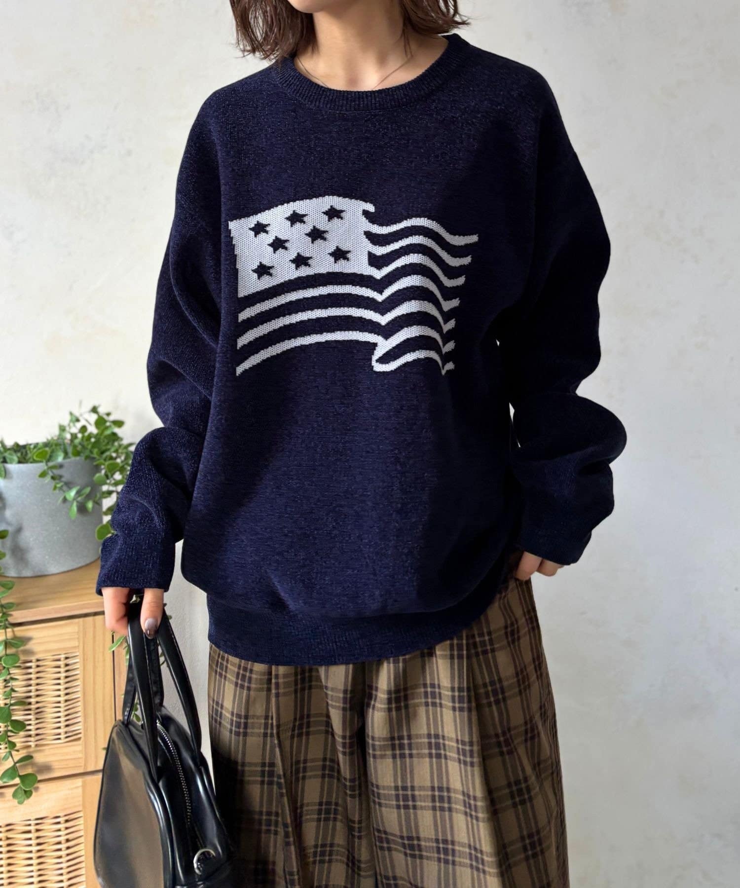 LOCUST(ローカスト) 【ユニセックス】 国旗柄モールニット