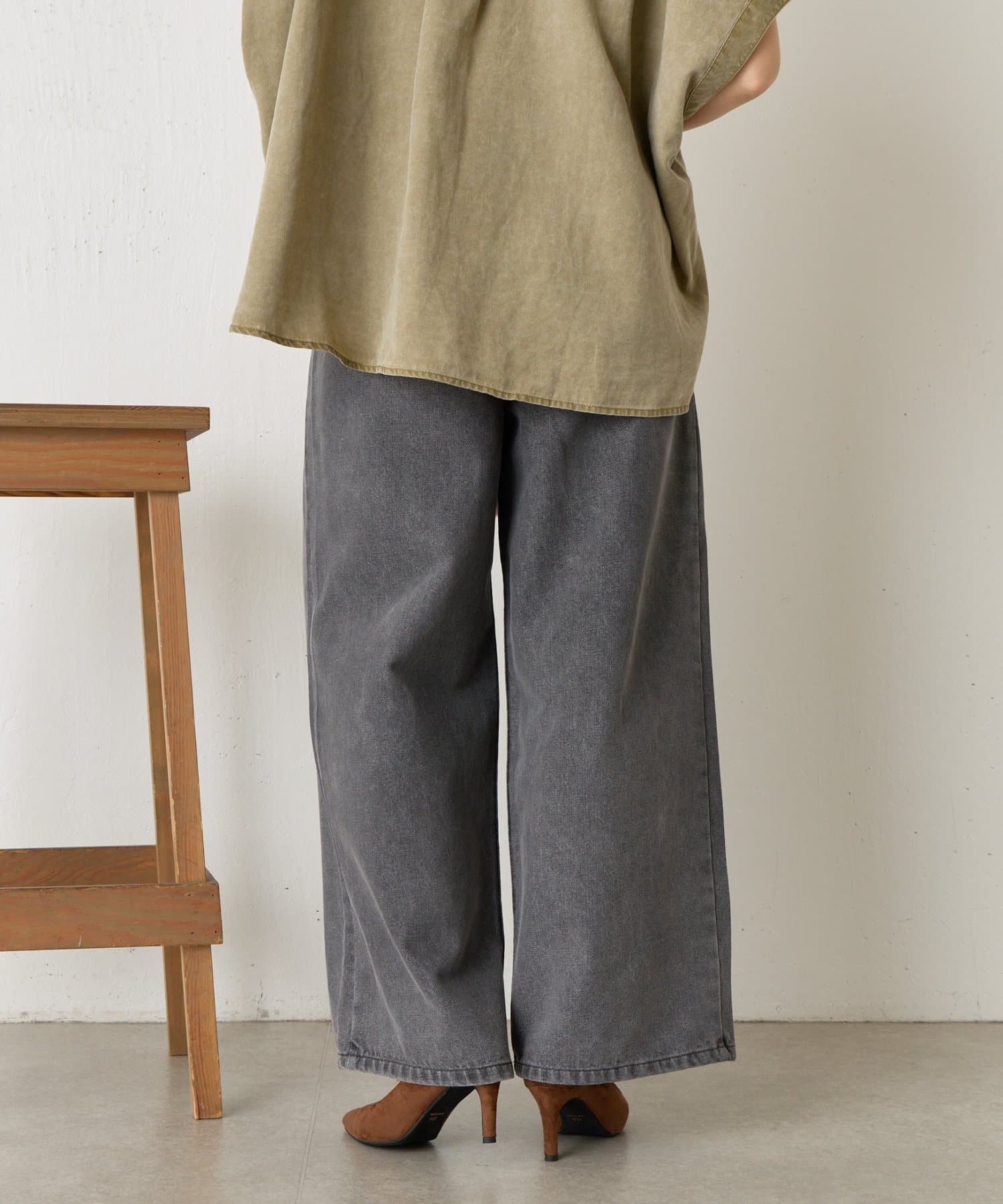 Jena　espace merveilleux(ジェナ　エスパスメルヴェイユ) タックワイドデニムパンツ