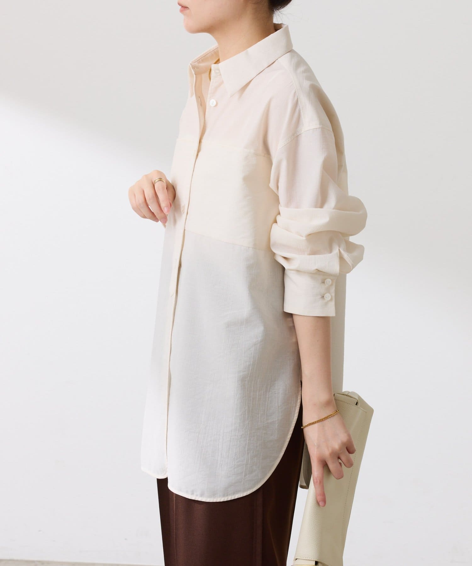 GALLARDAGALANTE ベージュ長袖チュニック GALLARDAGALANTE ベージュ長袖チュニック GALLARDAGALANTE