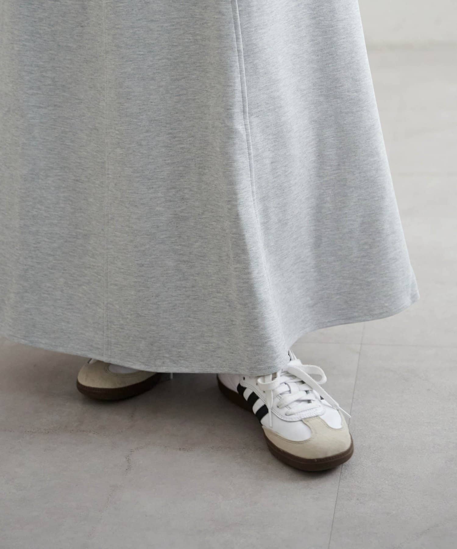 DISCOAT(ディスコート) 【低身長サイズあり】キレイメスウェットライクフレアスカート