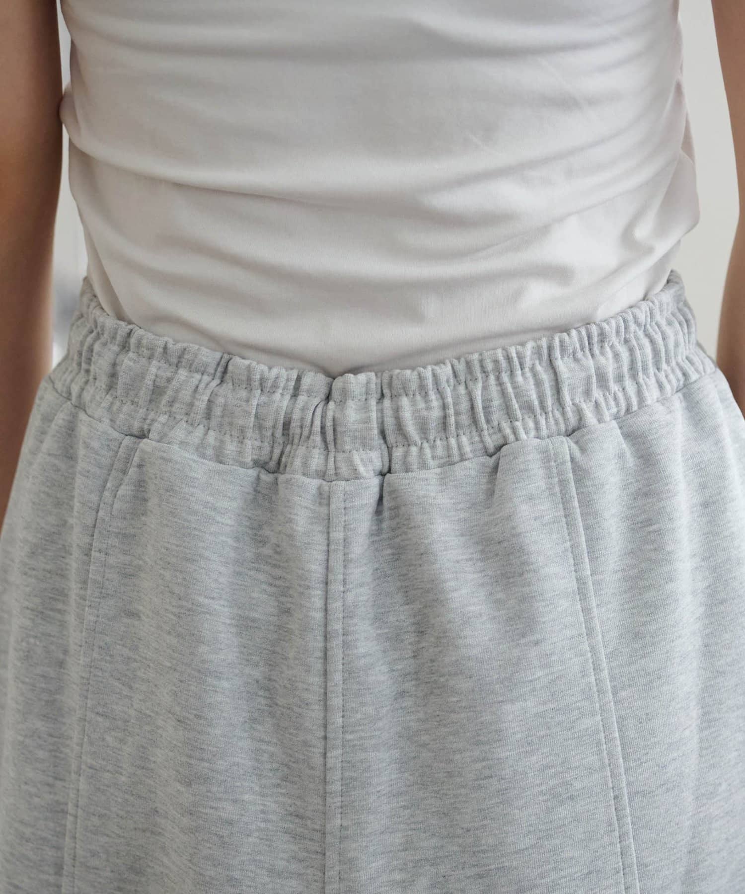 DISCOAT(ディスコート) 【低身長サイズあり】キレイメスウェットライクフレアスカート