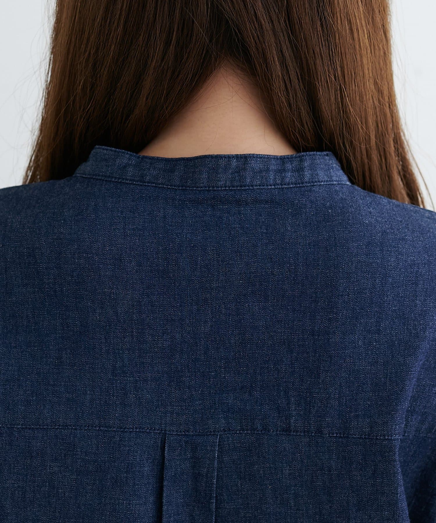 DISCOAT(ディスコート) ライトデニムレースアップブラウス