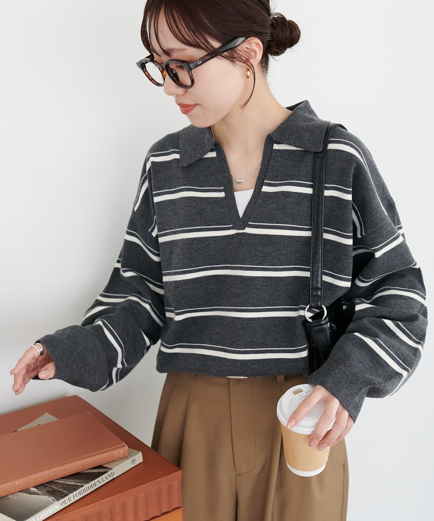 DISCOAT(ディスコート) 【新色追加/もちもち素材/大人の抜け感】モチモチスキッパープルオーバー《WEB限定カラーあり》