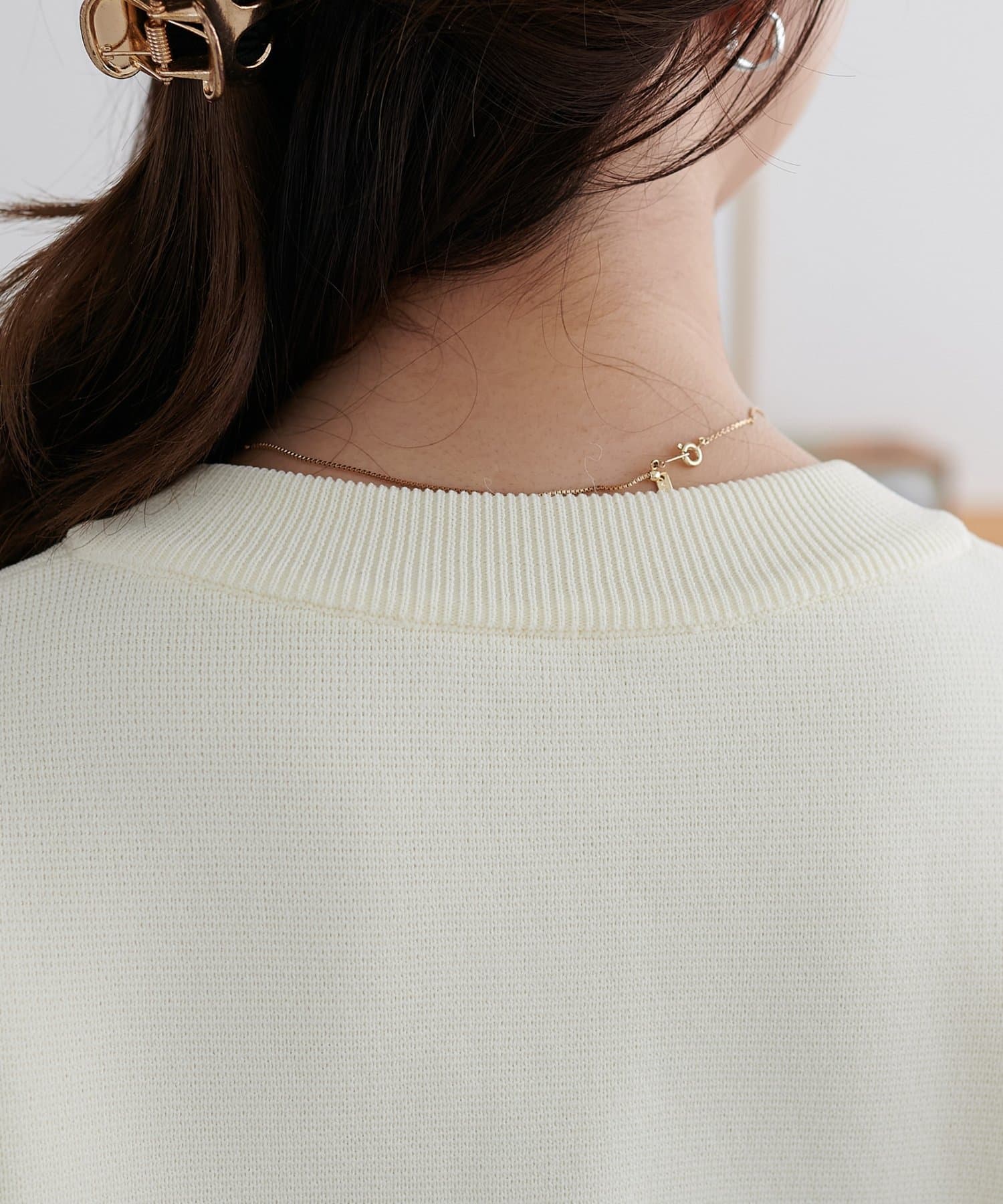 DISCOAT(ディスコート) 【新色追加/軽もち】メタル釦スポンディッシュカーディガン《WEB限定カラーあり》