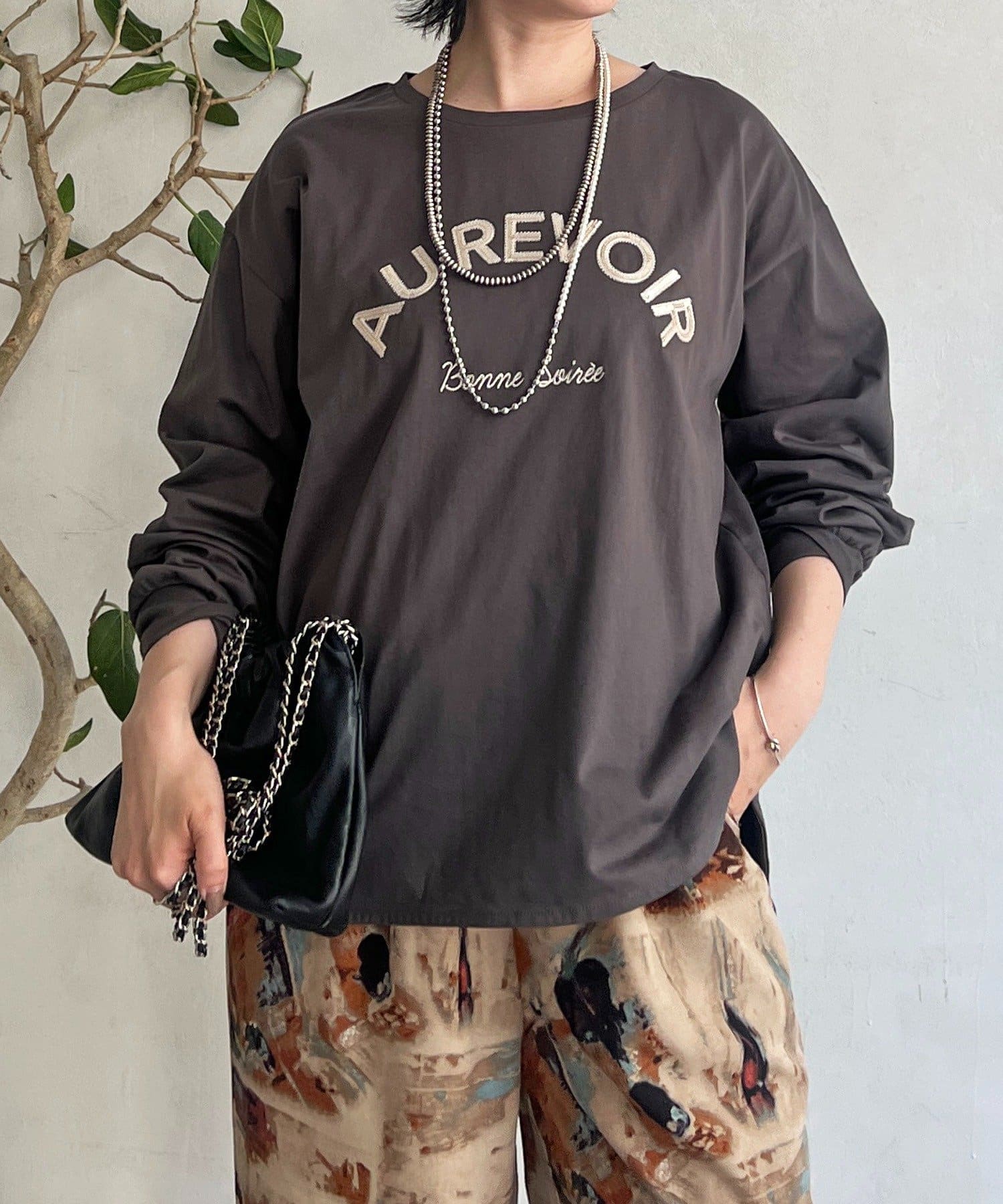 Croisiere(クロジエール) バックテープロゴロングTEE