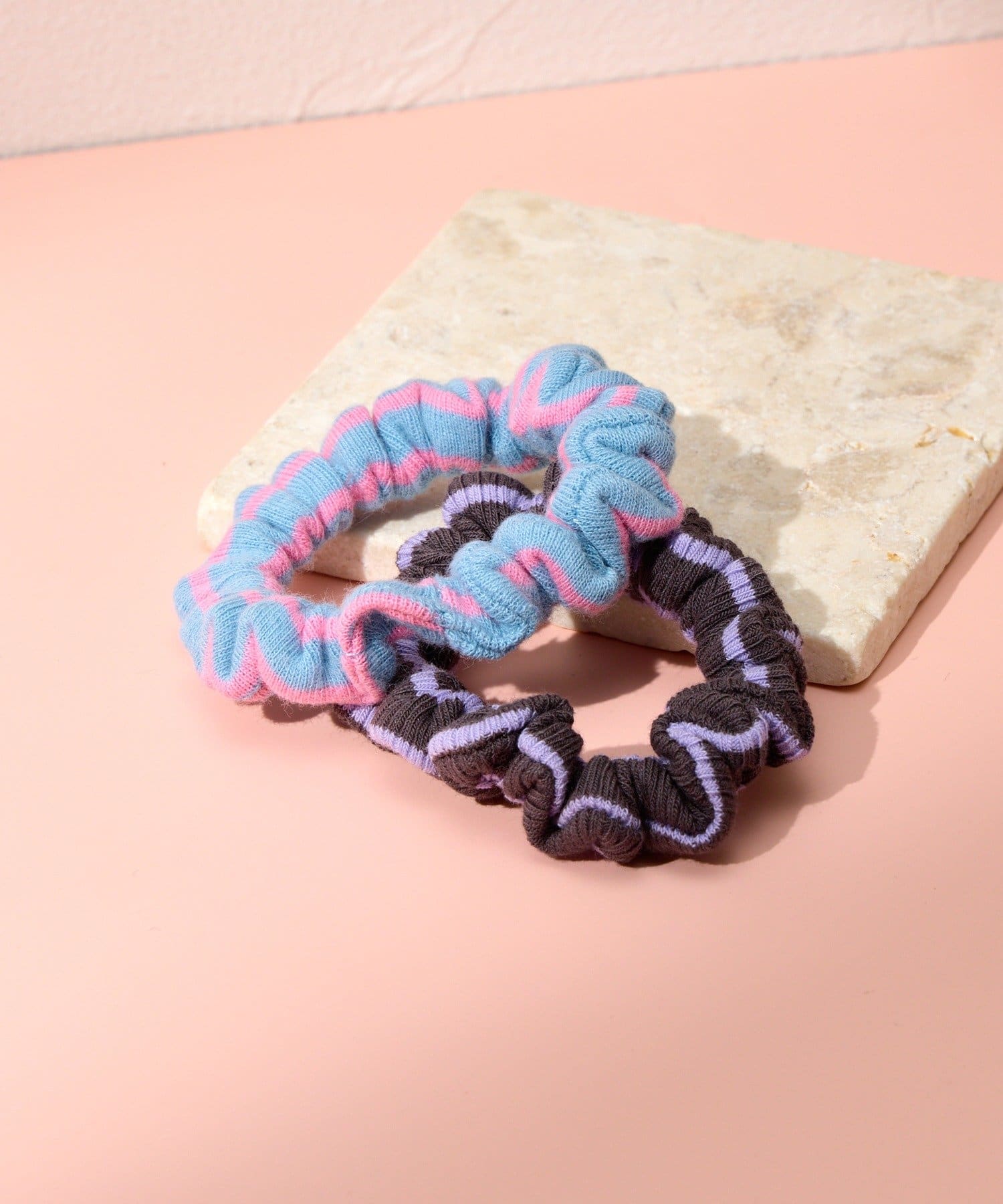 Lattice(ラティス) ニットボーダーシュシュセット(2P)