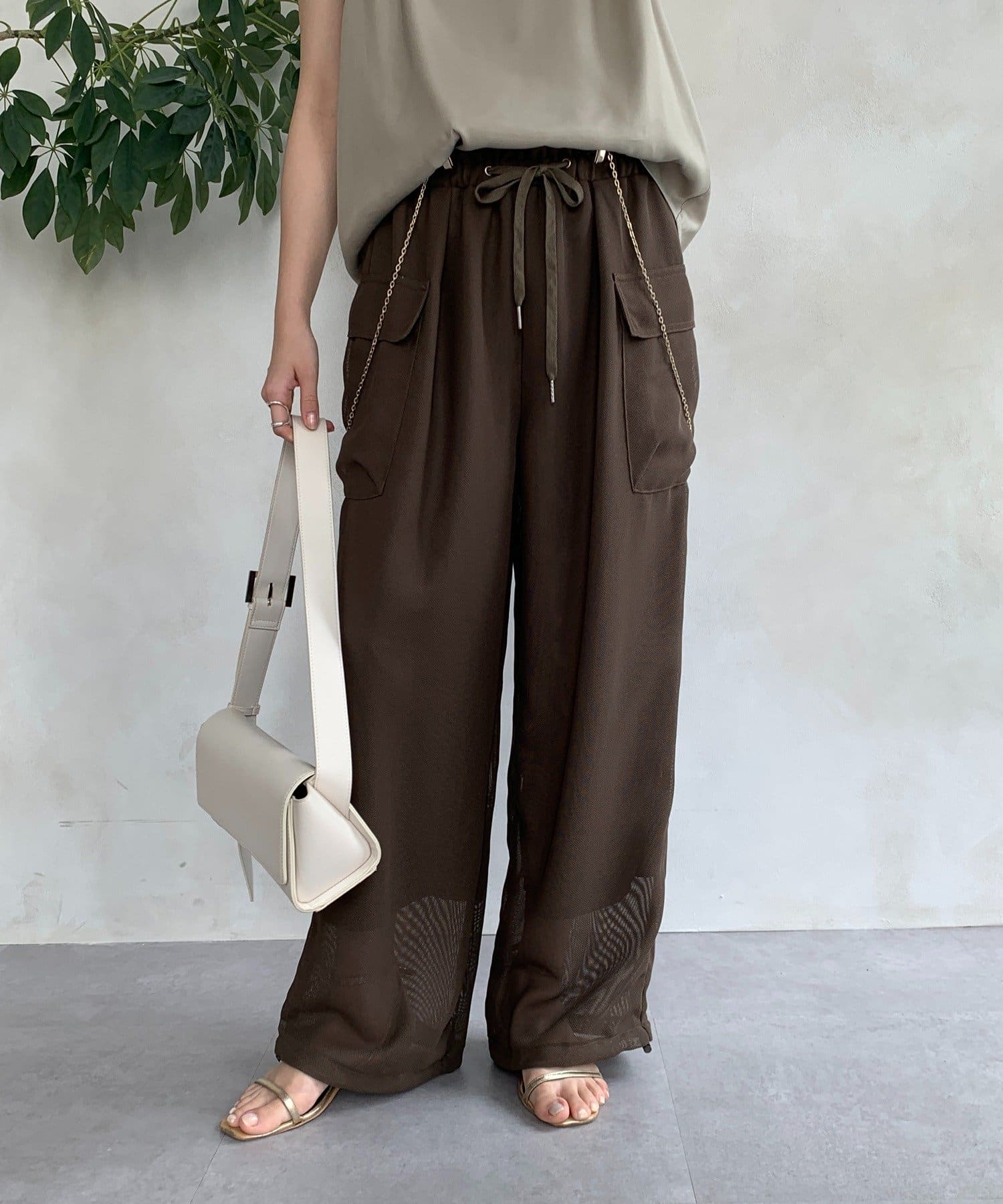 DOUDOU(ドゥドゥ) 【WEB限定】メッシュカーゴパンツ