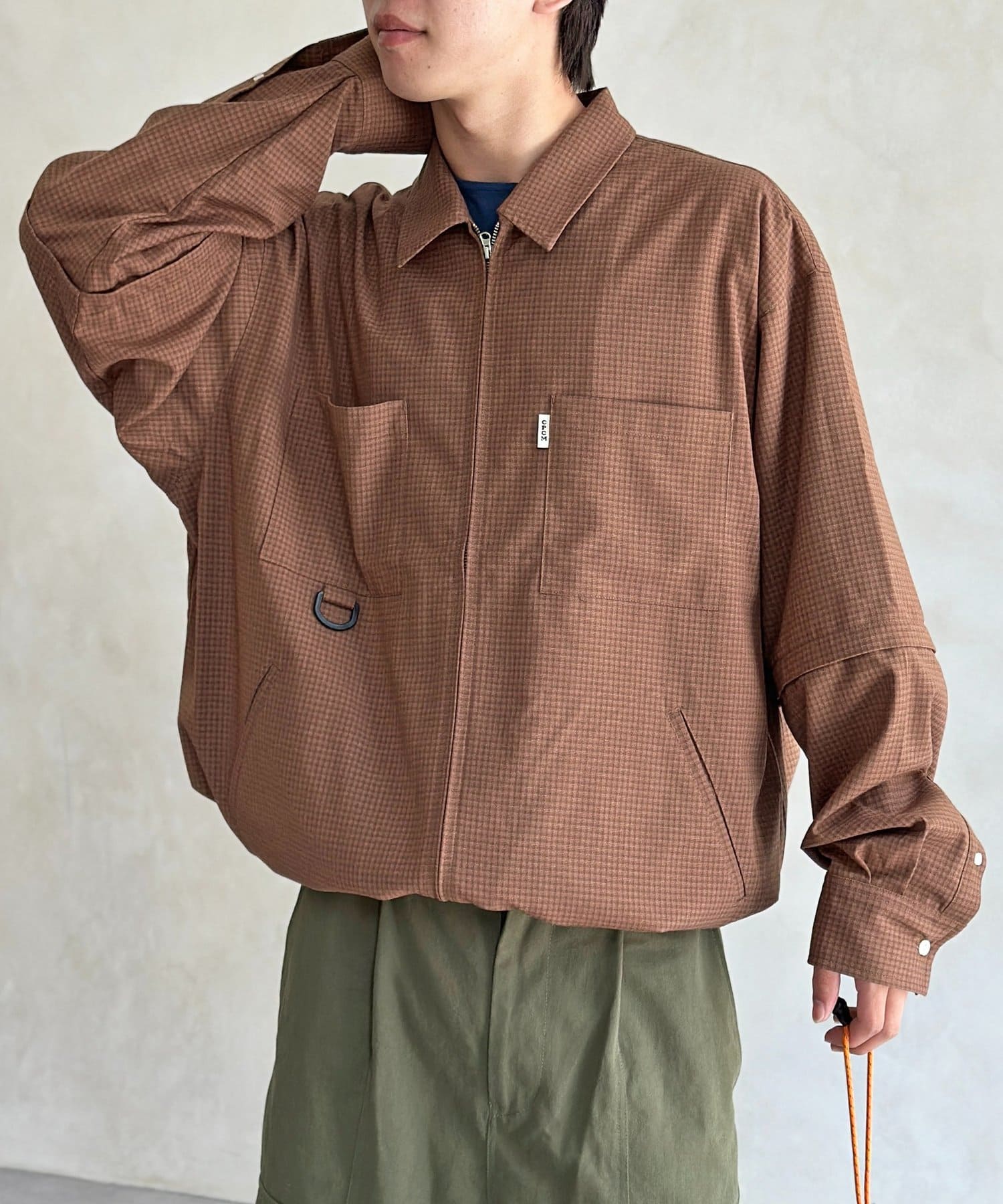 CPCM(シーピーシーエム) デタッチャブルチェックシャツ