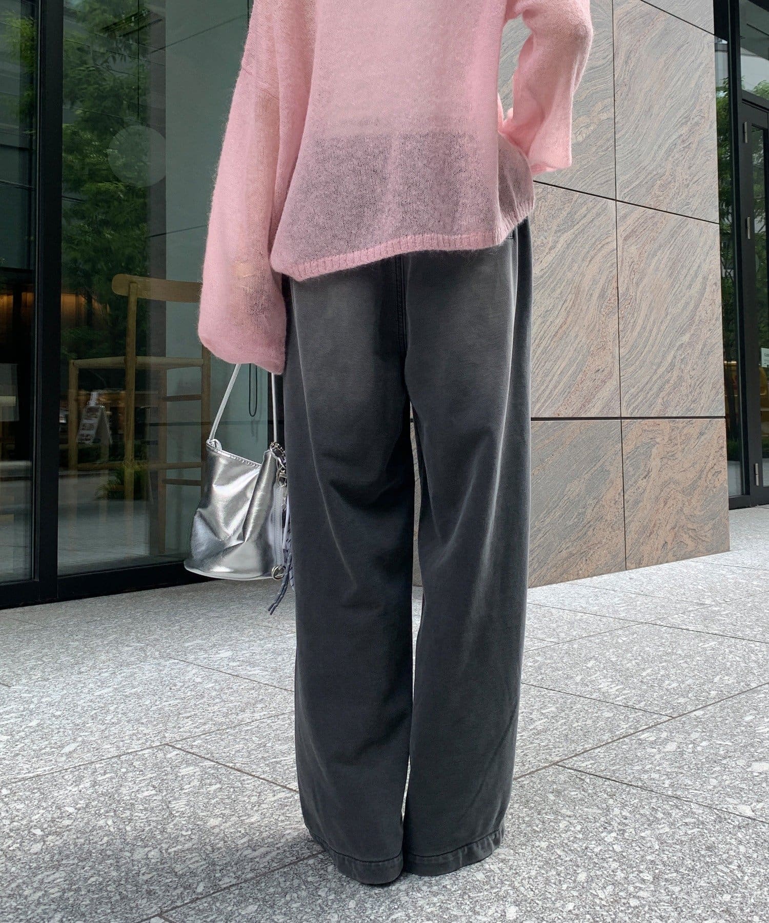 DOUDOU(ドゥドゥ) 【デニムなのにスウェット!?】デニムスウェットパンツ