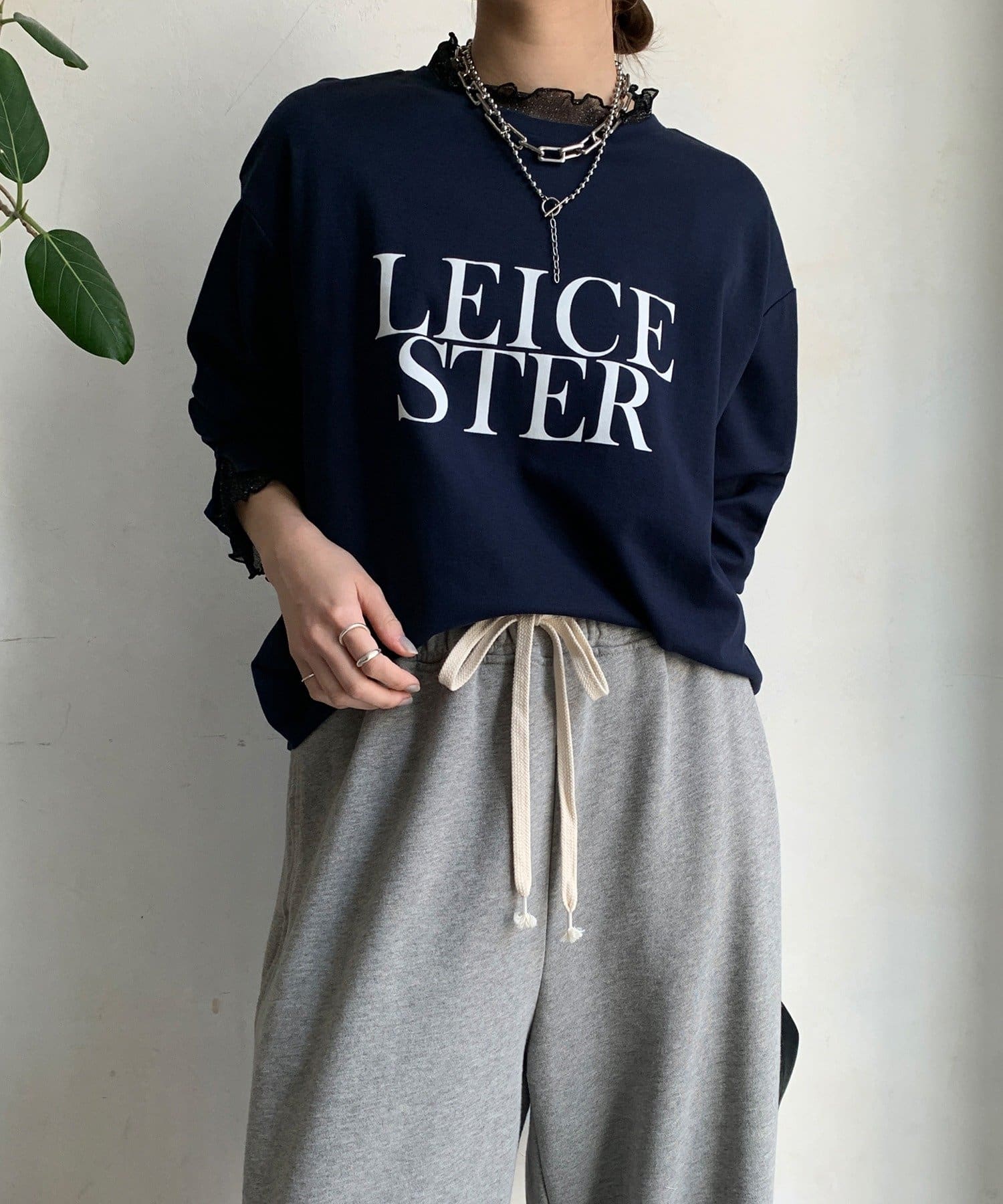 DOUDOU(ドゥドゥ) 【WEB限定】LEICESTERフロッキーレイヤードロンTEE
