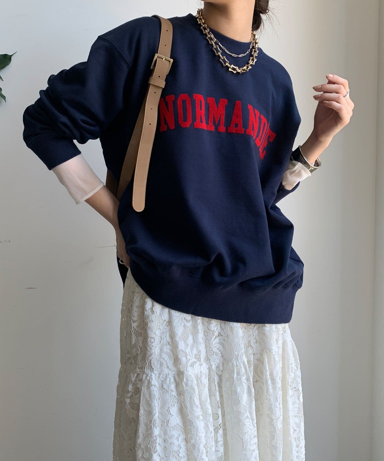 DOUDOU(ドゥドゥ) 【WEB限定】NORMANDIE裏毛バックジッププルオーバー