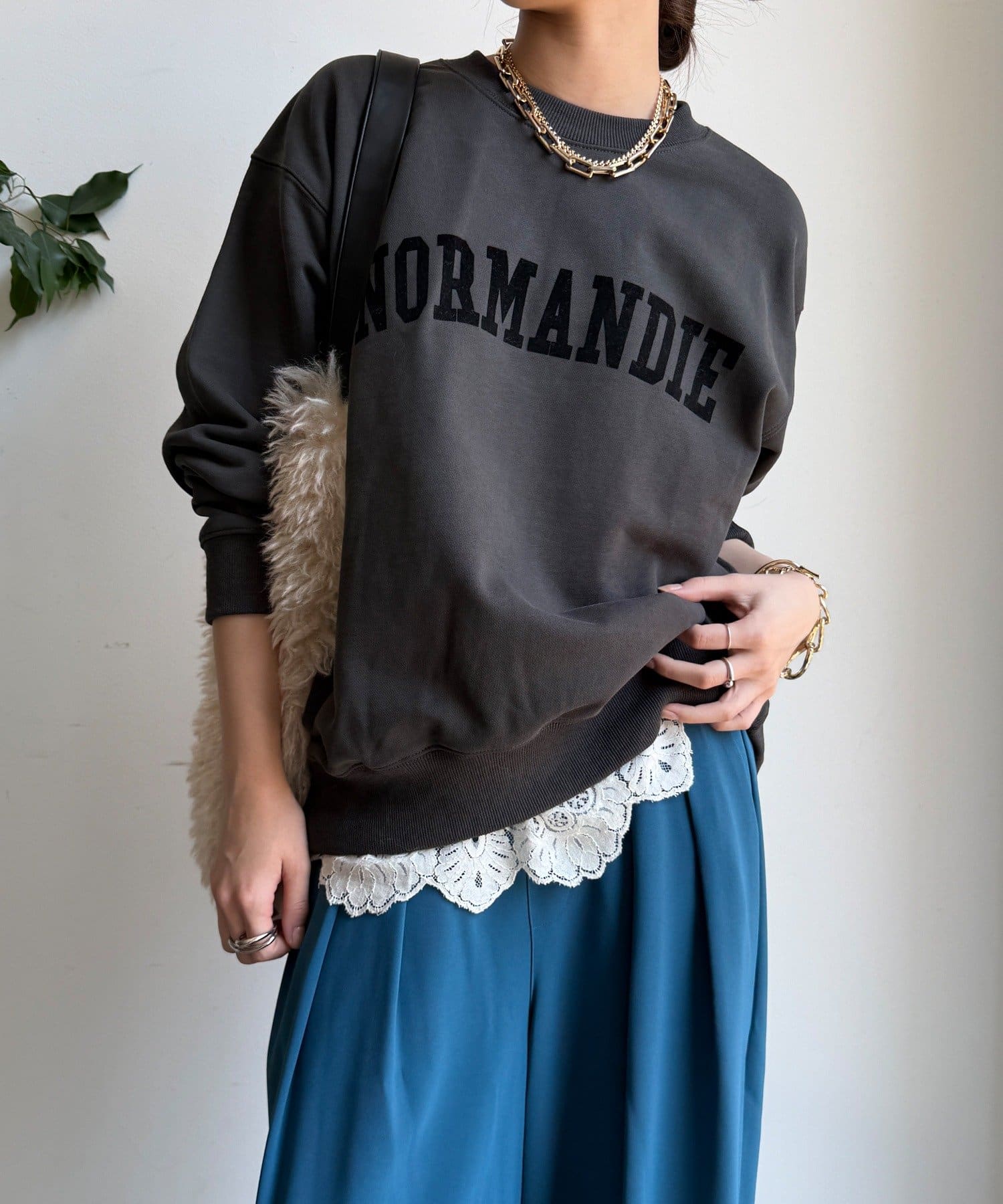 DOUDOU(ドゥドゥ) 【WEB限定】NORMANDIE裏毛バックジッププルオーバー