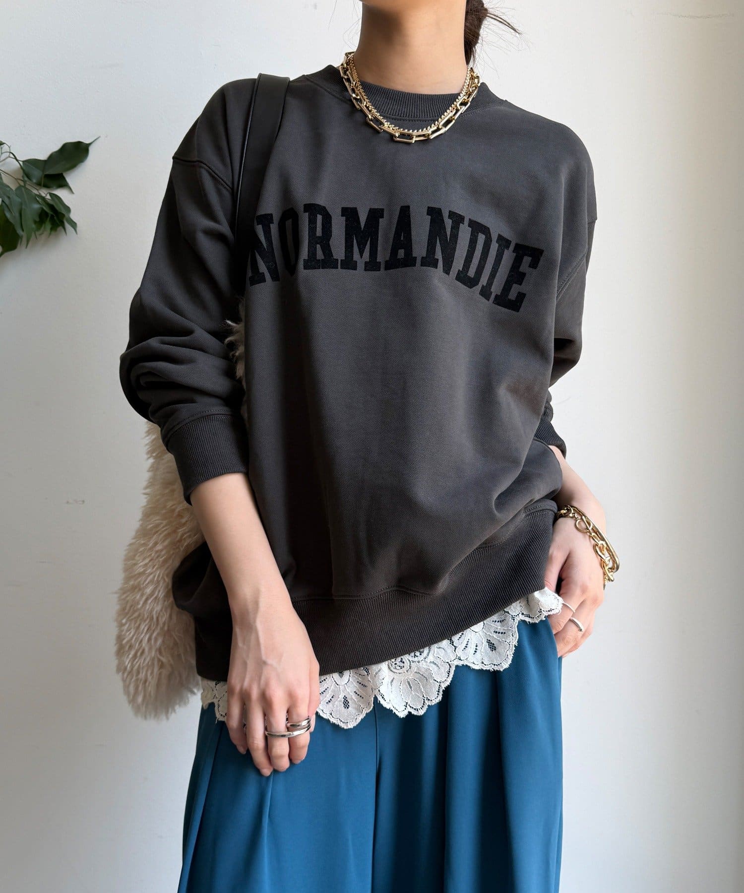 DOUDOU(ドゥドゥ) 【WEB限定】NORMANDIE裏毛バックジッププルオーバー