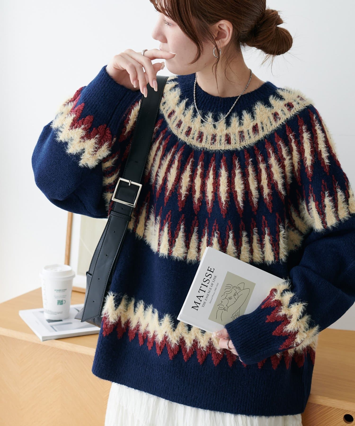 DISCOAT(ディスコート) 【WEB限定】求心柄プルオーバー