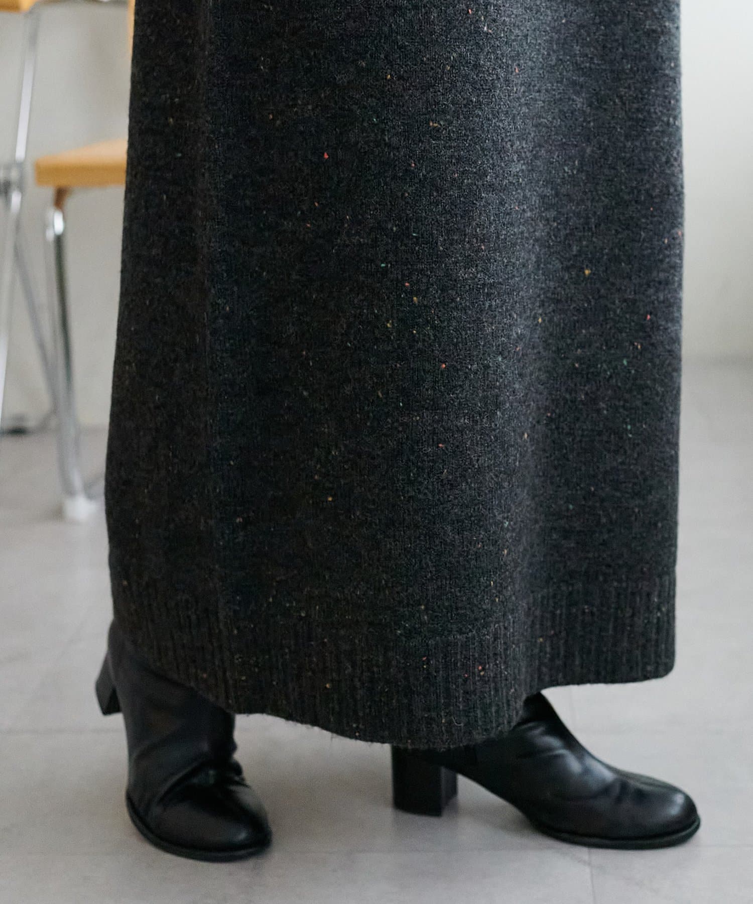 DISCOAT(ディスコート) 【楽ちんワンピ♪/6色展開/WEB限定】ラグランハイネックニットワンピース