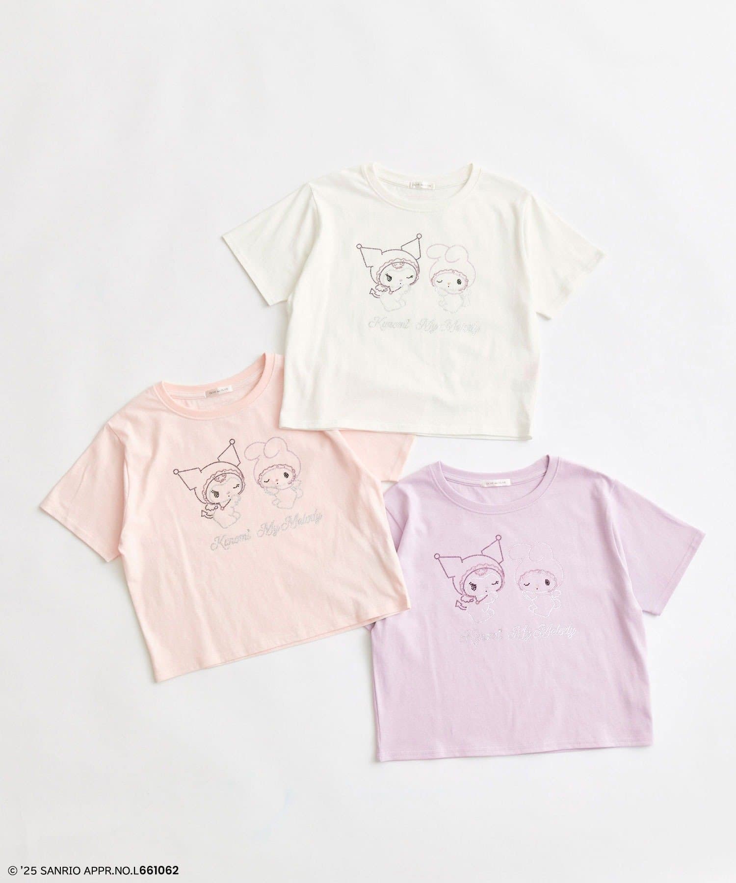OLIVE des OLIVE(オリーブ デ オリーブ) メロクロキラキラTシャツ