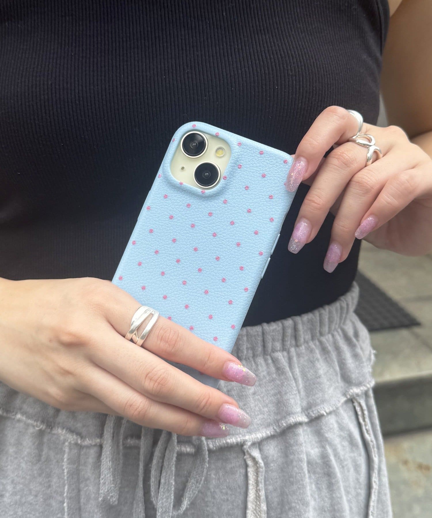 Lattice(ラティス) ミニドットスマホケース(iPhone15)