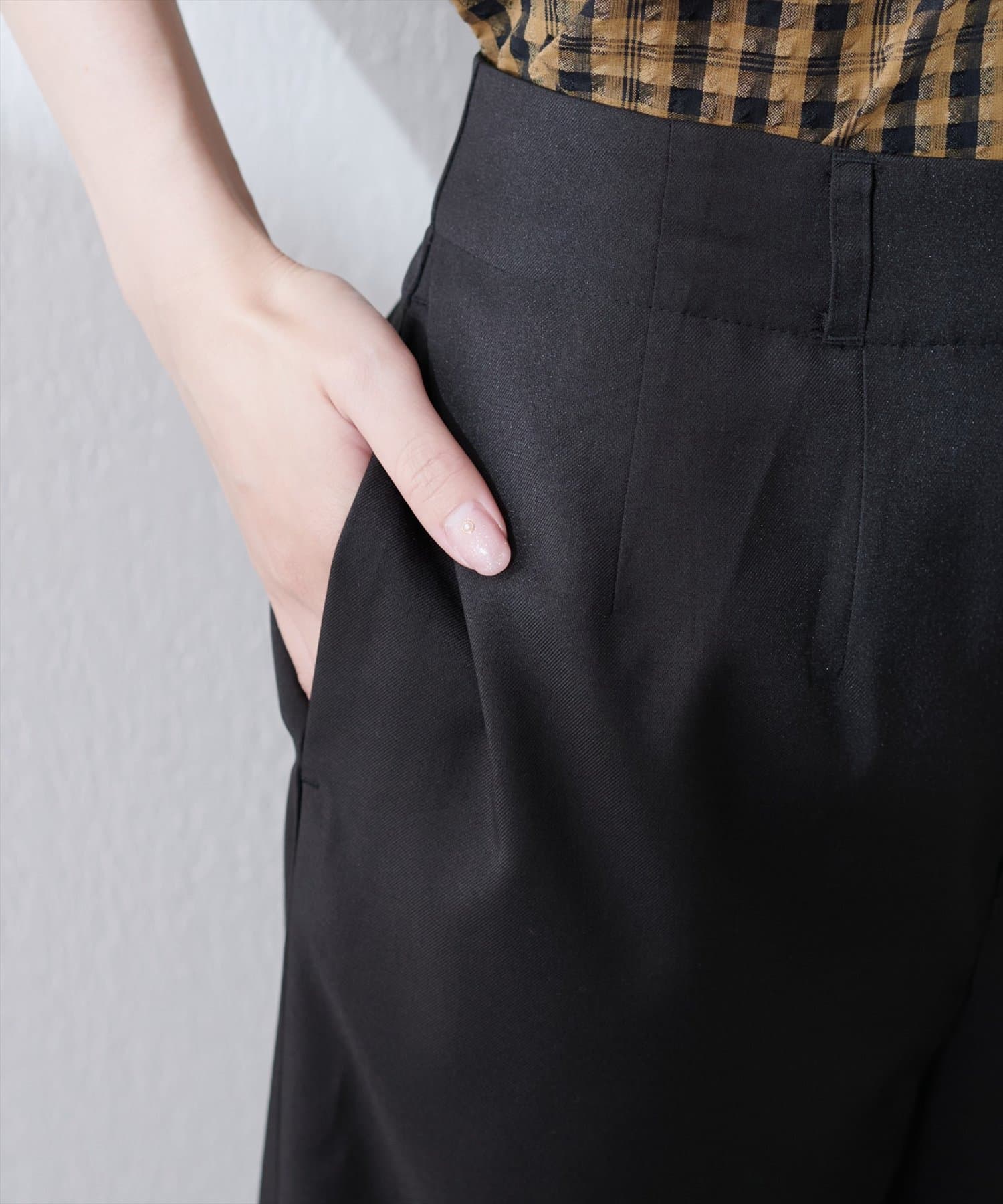 natural couture(ナチュラルクチュール) 涼しげハイウエストストレートパンツ