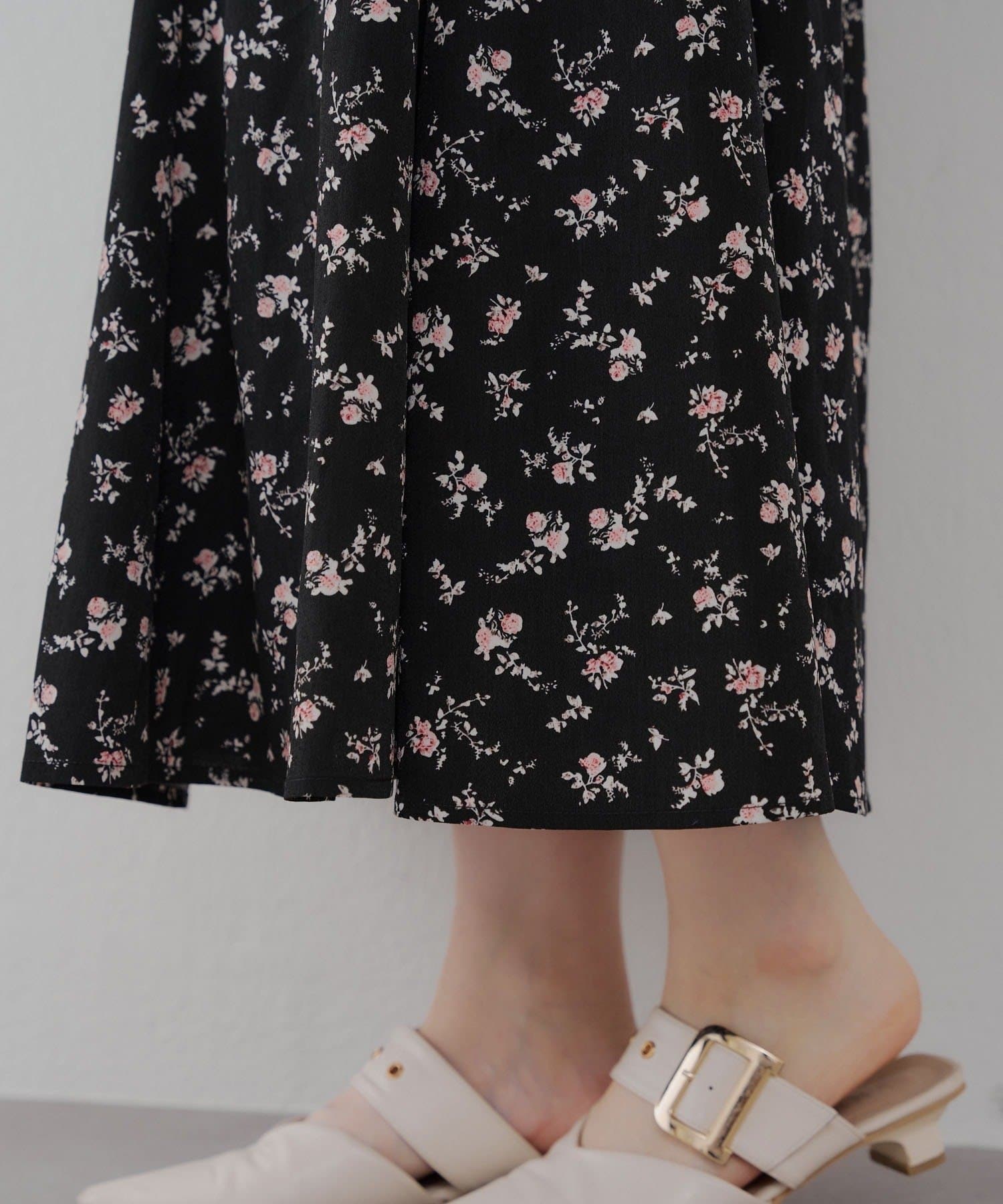 NICE CLAUP / OLIVE des OLIVE OUTLET(ナイスクラップ  / オリーブ デ オリーブ アウトレット) 愛されアイテム【RMAF】小花プリントマーメイドスカート