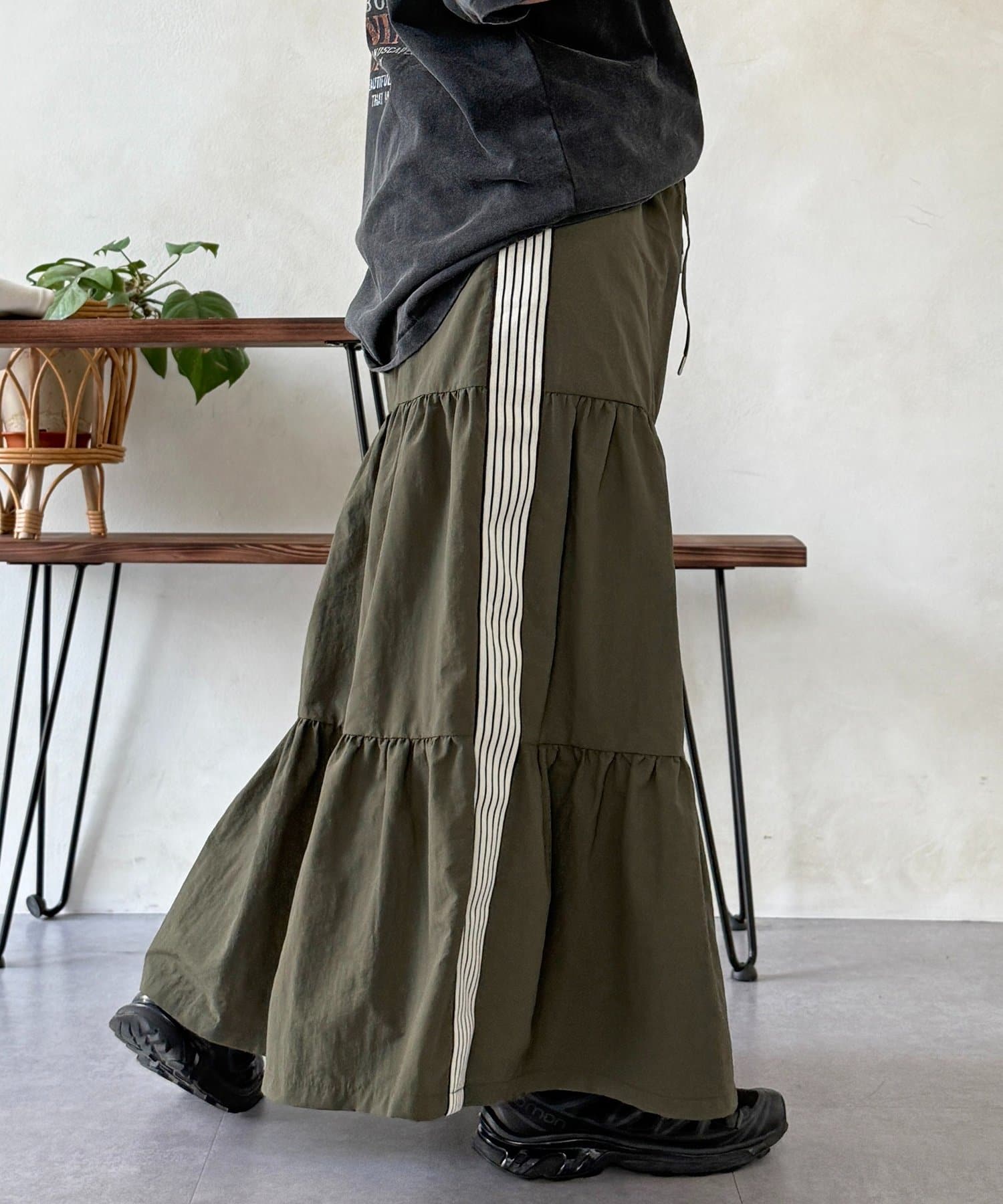 CPCM(シーピーシーエム) 【U.S. POLO ASSN. 】ティアードスカート