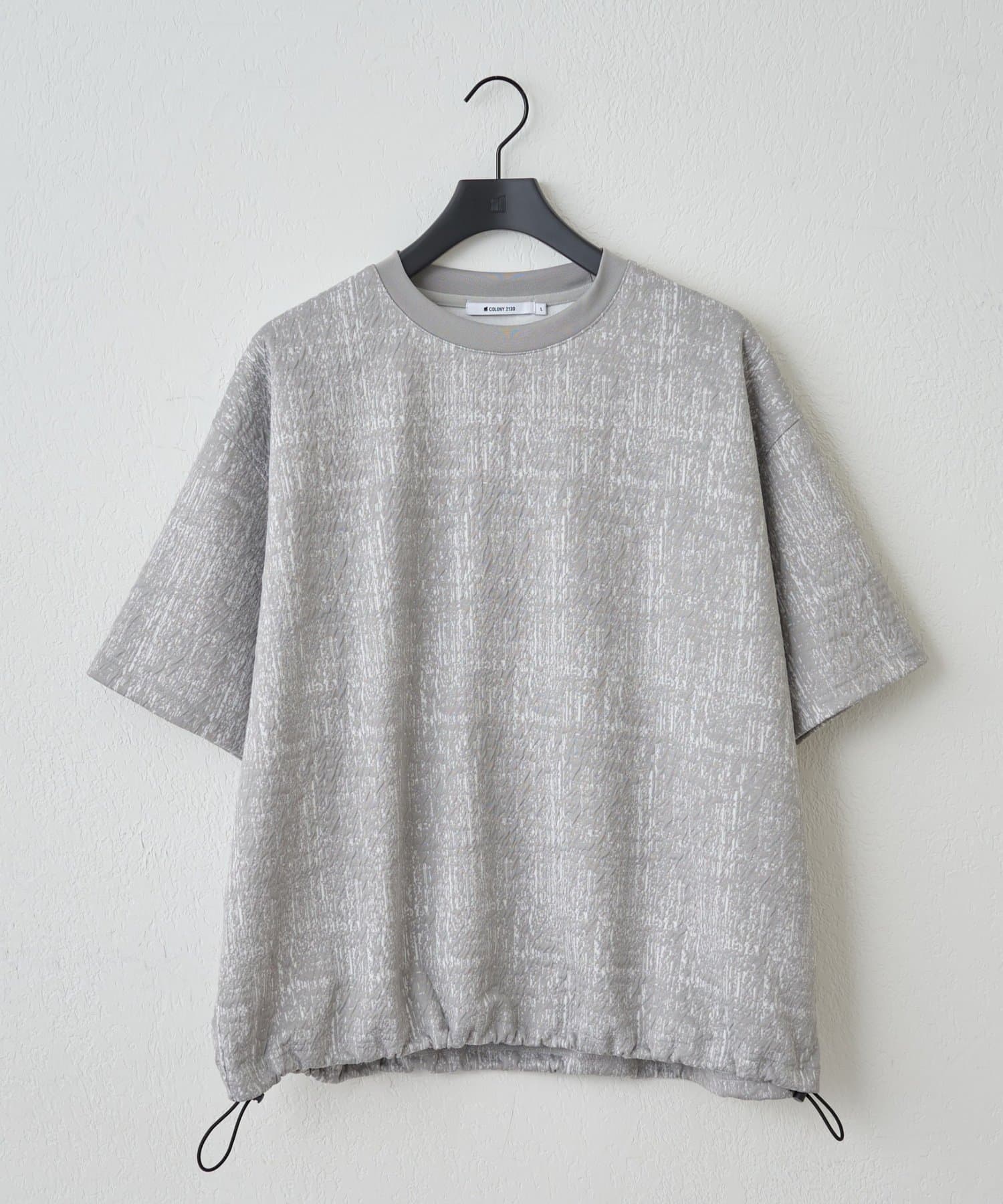 COLONY 2139(コロニー トゥーワンスリーナイン) ふくれジャガード半袖TEE