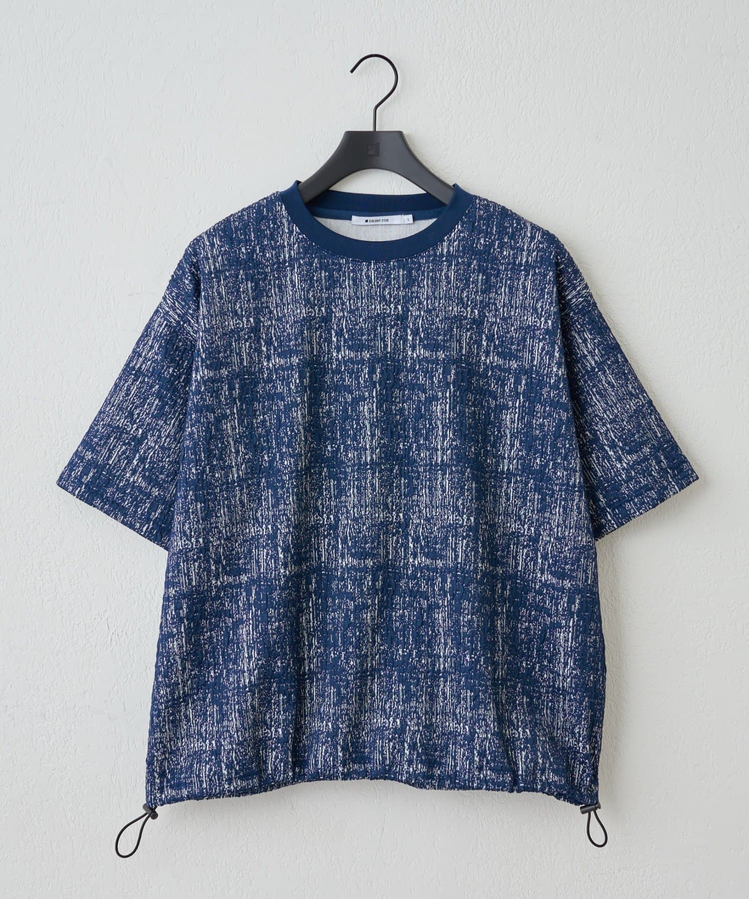 COLONY 2139(コロニー トゥーワンスリーナイン) ふくれジャガード半袖TEE