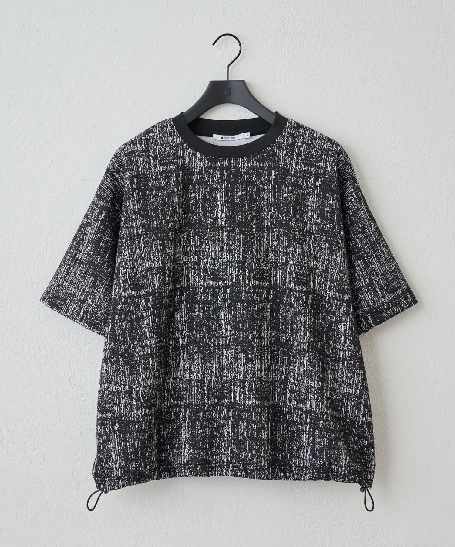 COLONY 2139(コロニー トゥーワンスリーナイン) ふくれジャガード半袖TEE