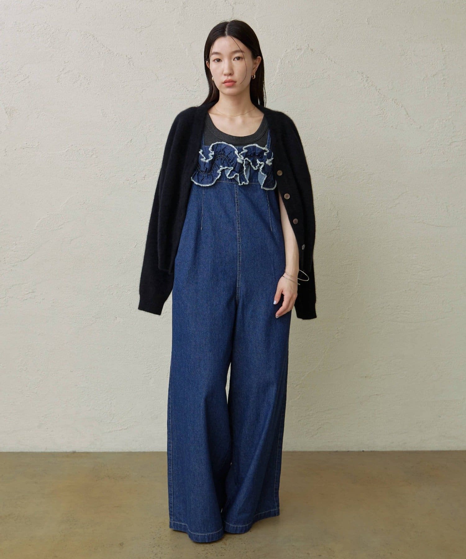 Omekashi(オメカシ) ファーウール2WAY Vカーディガン