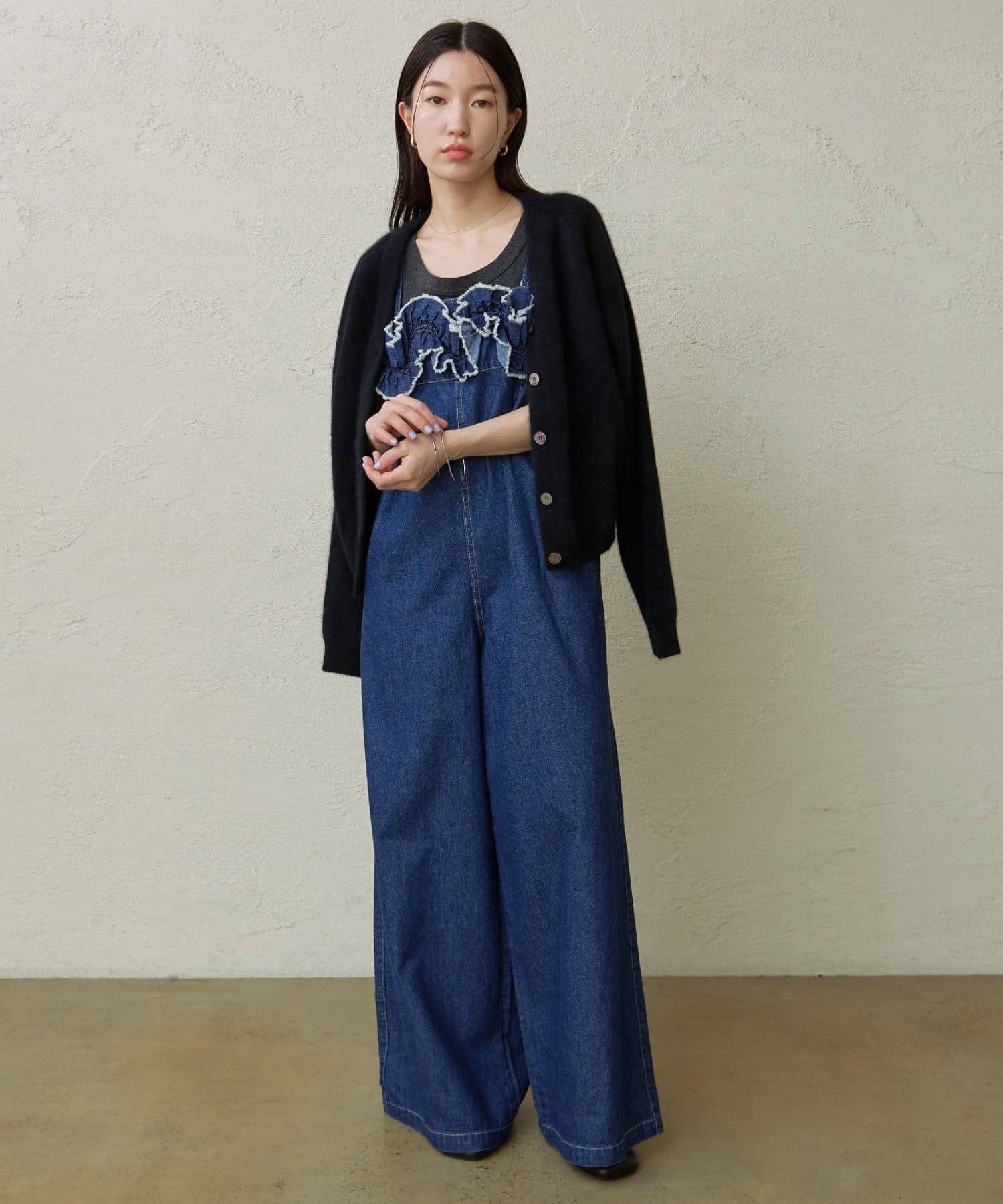 Omekashi(オメカシ) ファーウール2WAY Vカーディガン