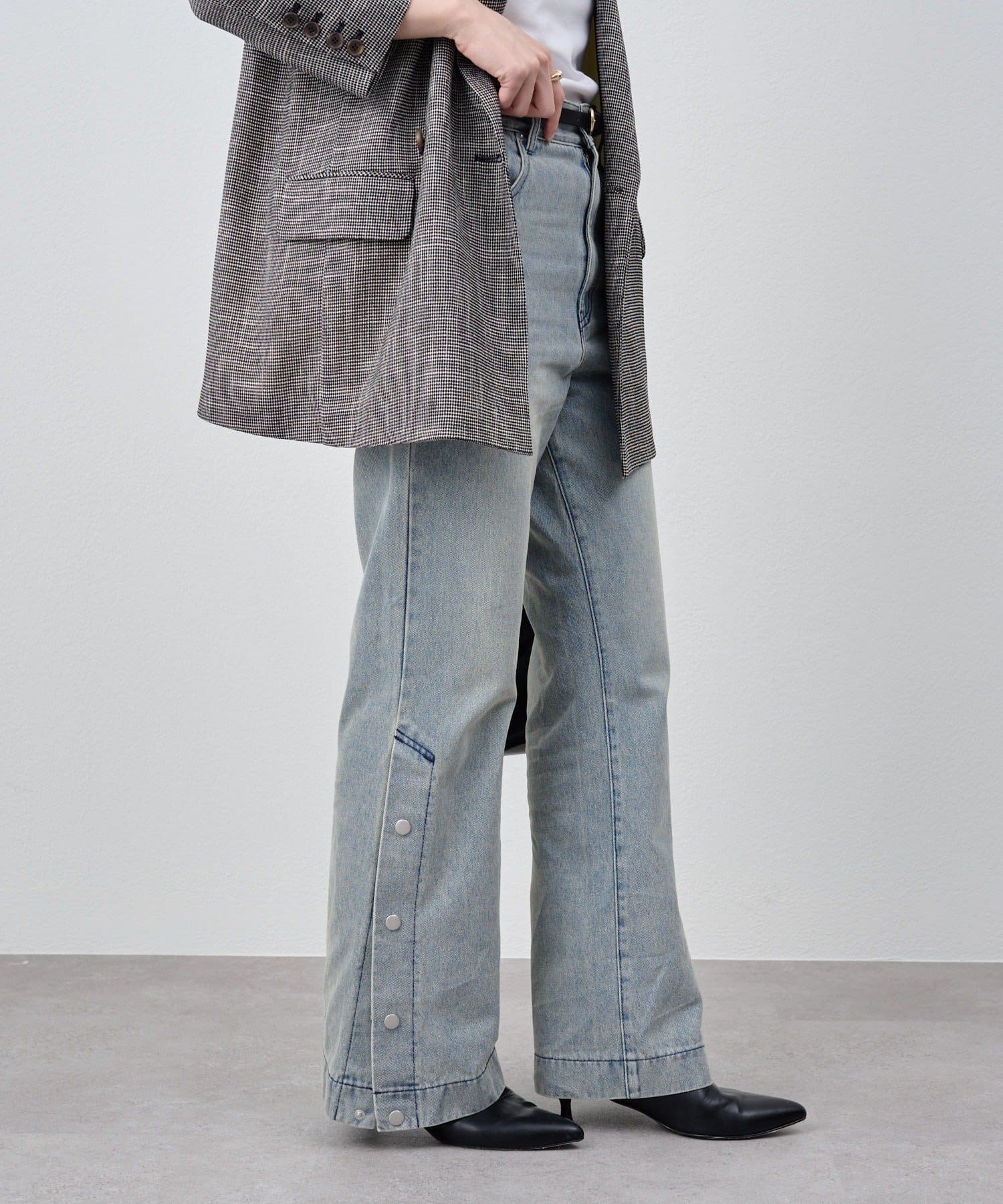 SHENERY(シーナリー) 《大人カッコイイ》サイドボタンデニム