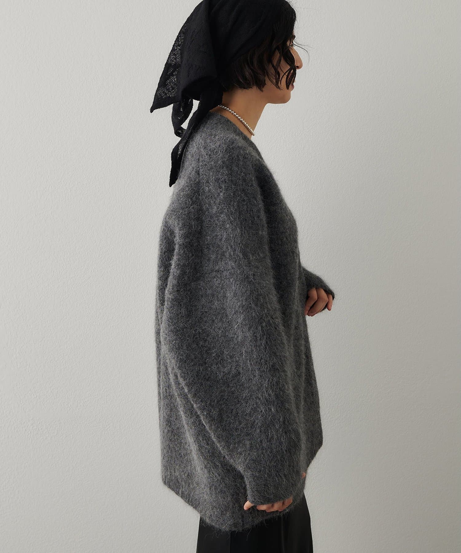 新品 Whim Gazette ウィム ガゼット ニットジャケット グレー セッケツニットジャケット | Whim Gazette(ウィム ガゼット