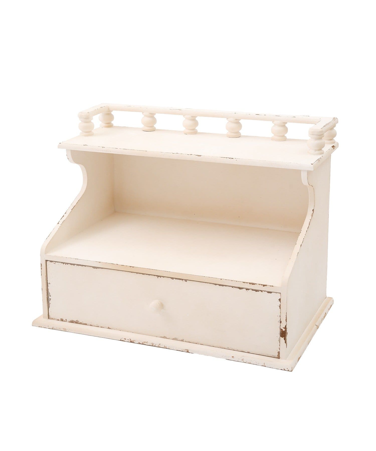 WEB限定商品》アンティークドロワー付き2段ラック／choupinet