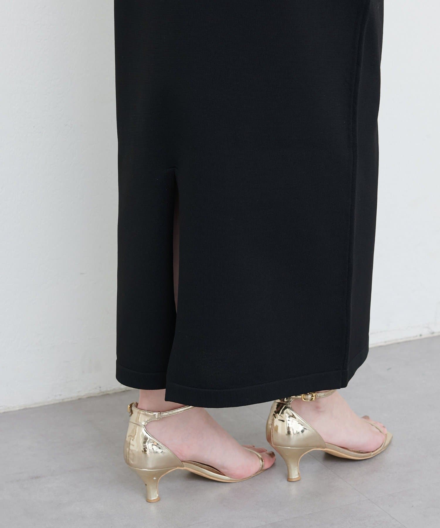 NICE CLAUP / OLIVE des OLIVE OUTLET(ナイスクラップ  / オリーブ デ オリーブ アウトレット) 【natural couture】セットアップ対応べっこうベルト付きニット