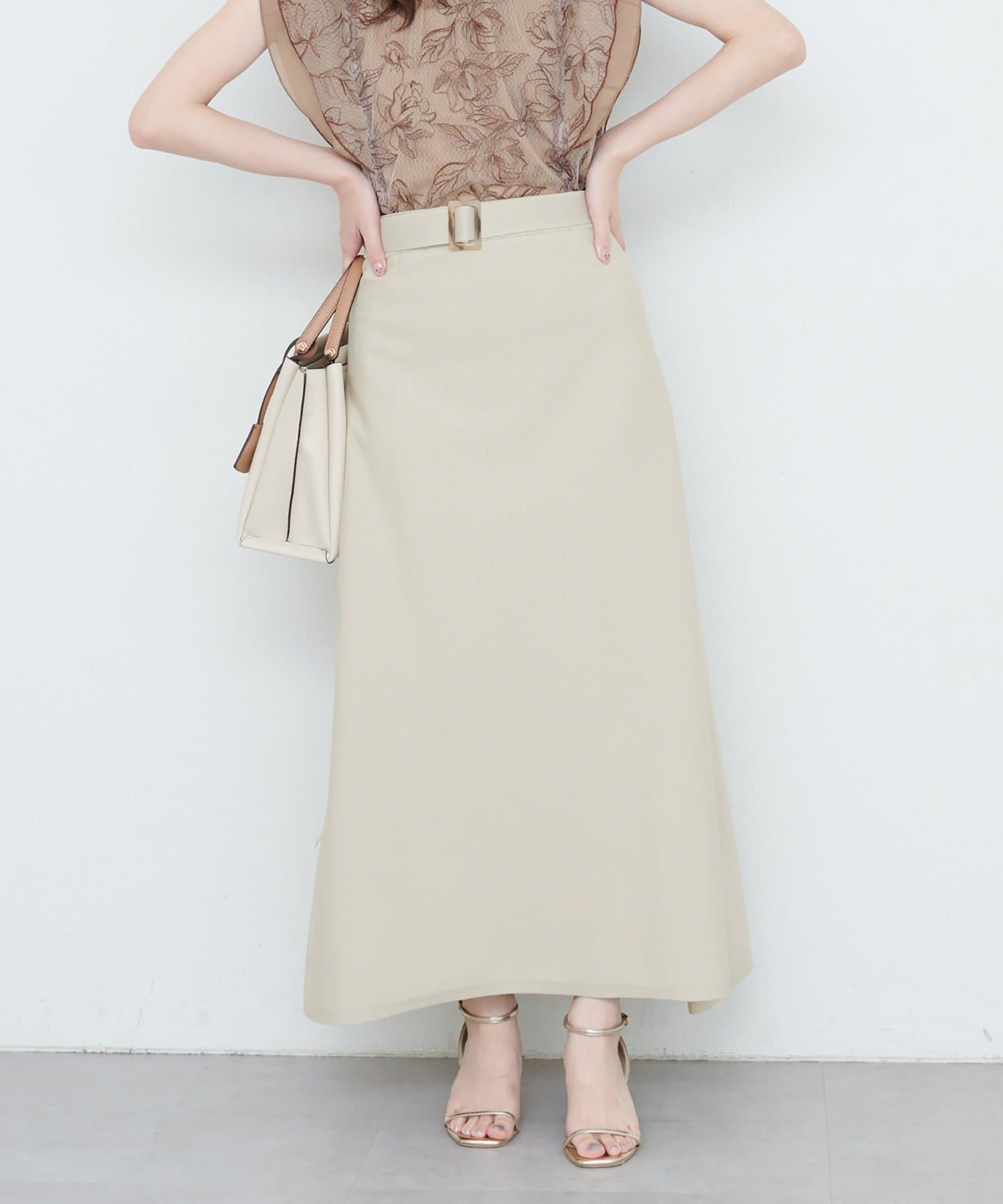 NICE CLAUP / OLIVE des OLIVE OUTLET(ナイスクラップ  / オリーブ デ オリーブ アウトレット) 【natural couture】セットアップ対応べっこうベルトベルト付
