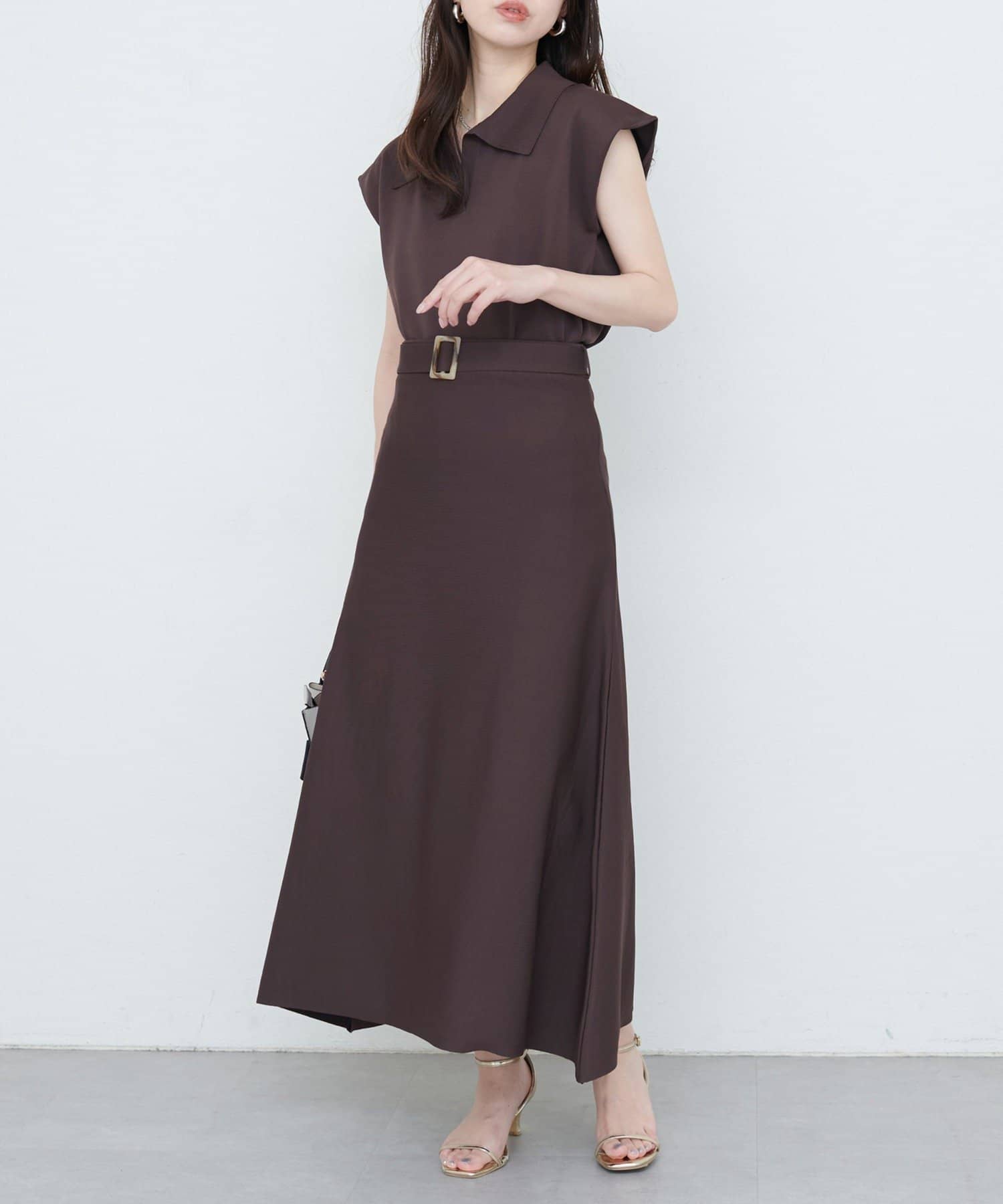 NICE CLAUP / OLIVE des OLIVE OUTLET(ナイスクラップ  / オリーブ デ オリーブ アウトレット) 【natural couture】セットアップ対応べっこうベルトベルト付