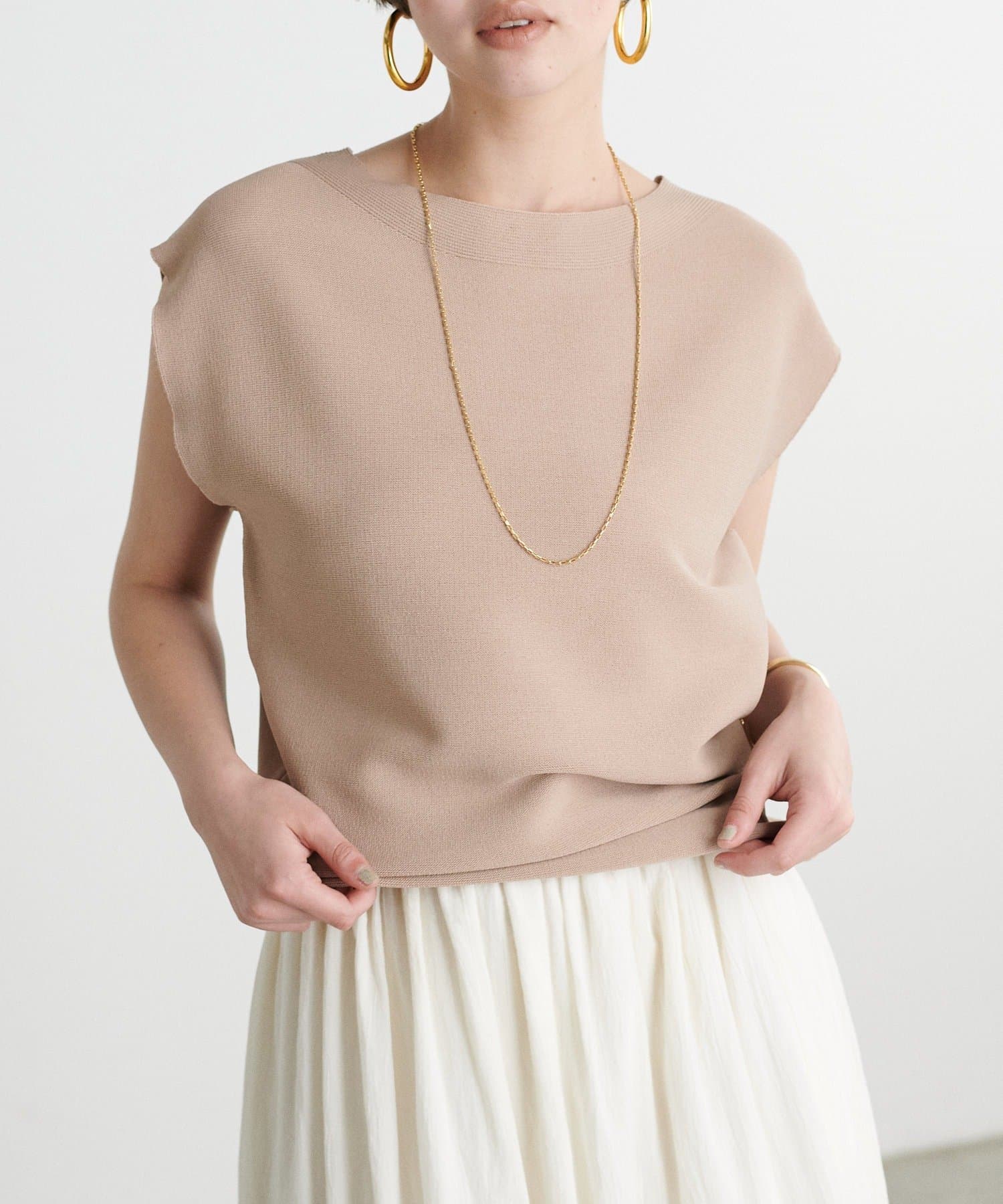 NICE CLAUP / OLIVE des OLIVE OUTLET(ナイスクラップ  / オリーブ デ オリーブ アウトレット) 【LARUTA】ノースリボートネックニット