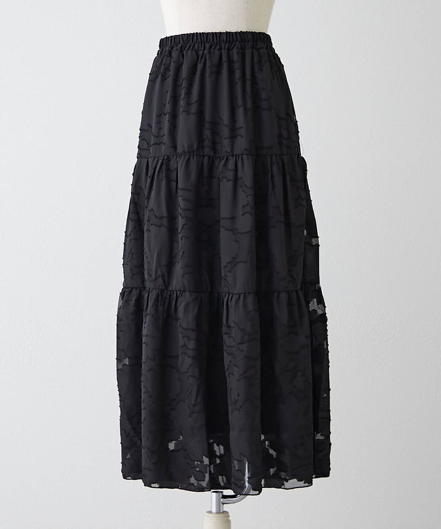 NICE CLAUP / OLIVE des OLIVE OUTLET(ナイスクラップ  / オリーブ デ オリーブ アウトレット) 【RMAF】花柄JQDティアードスカート