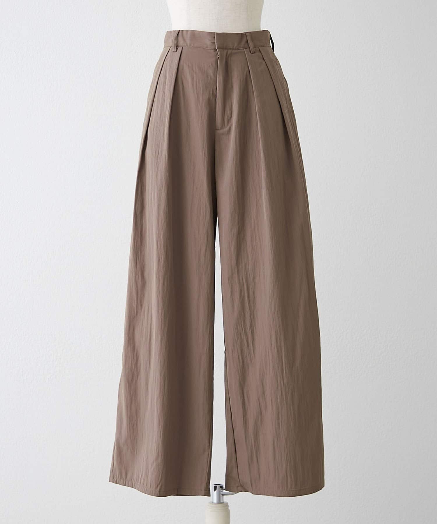 NICE CLAUP / OLIVE des OLIVE OUTLET(ナイスクラップ  / オリーブ デ オリーブ アウトレット) 【RMAF】美脚タックワイドパンツ