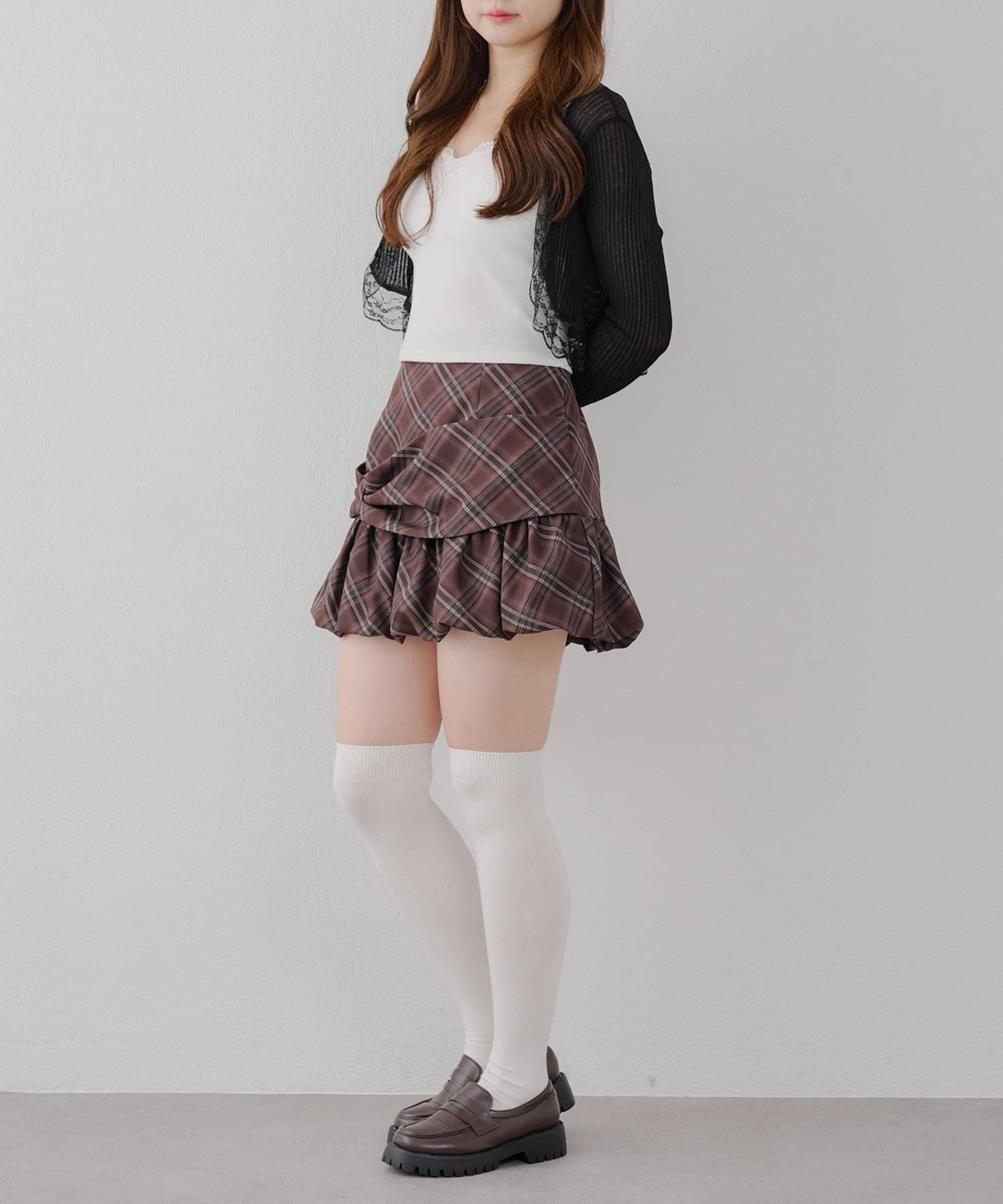 NICE CLAUP / OLIVE des OLIVE OUTLET(ナイスクラップ  / オリーブ デ オリーブ アウトレット) 【continuer】麻タッチボレロカーディガン