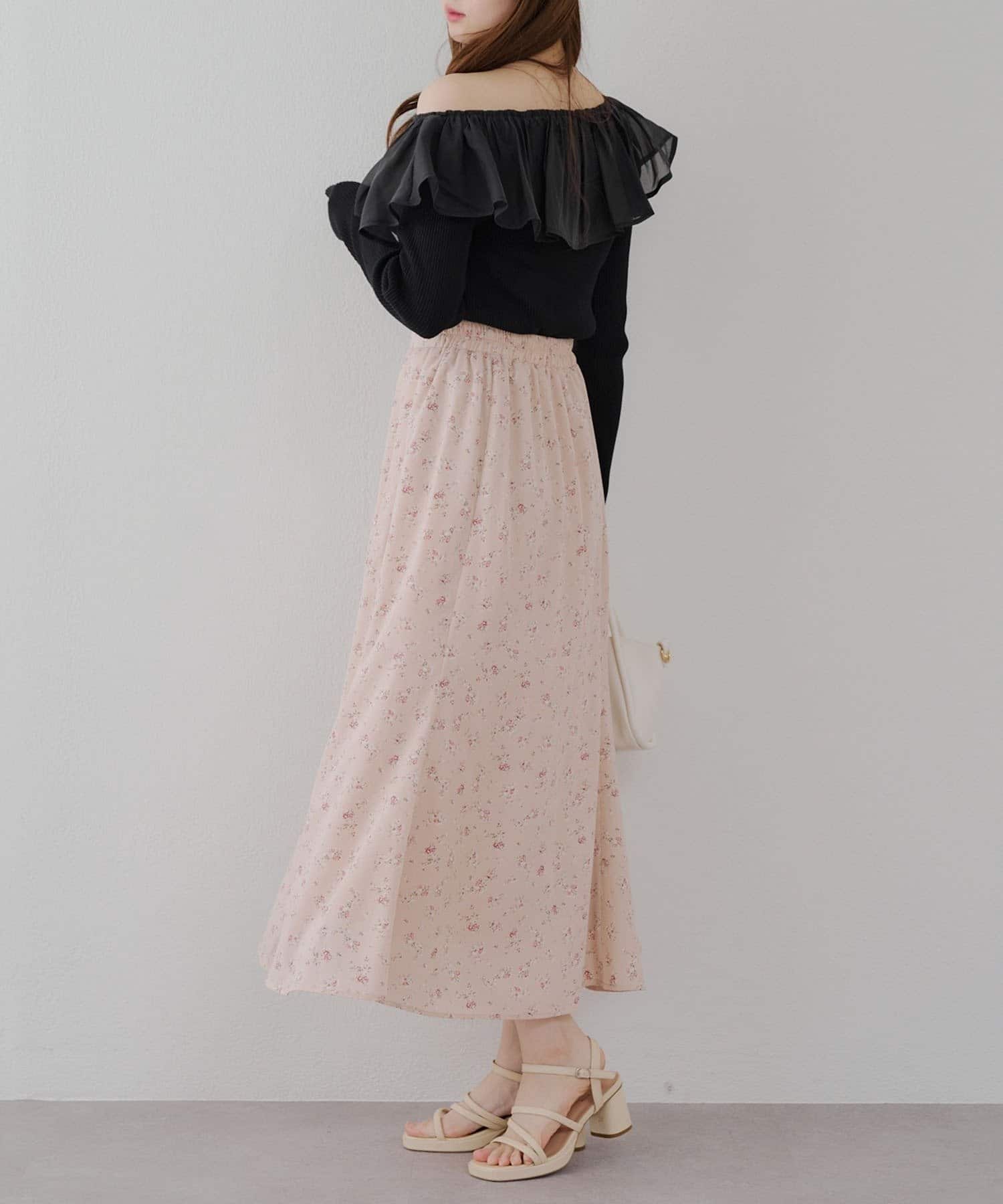 NICE CLAUP / OLIVE des OLIVE OUTLET(ナイスクラップ  / オリーブ デ オリーブ アウトレット) 【continuer】衿フリルニットトップス