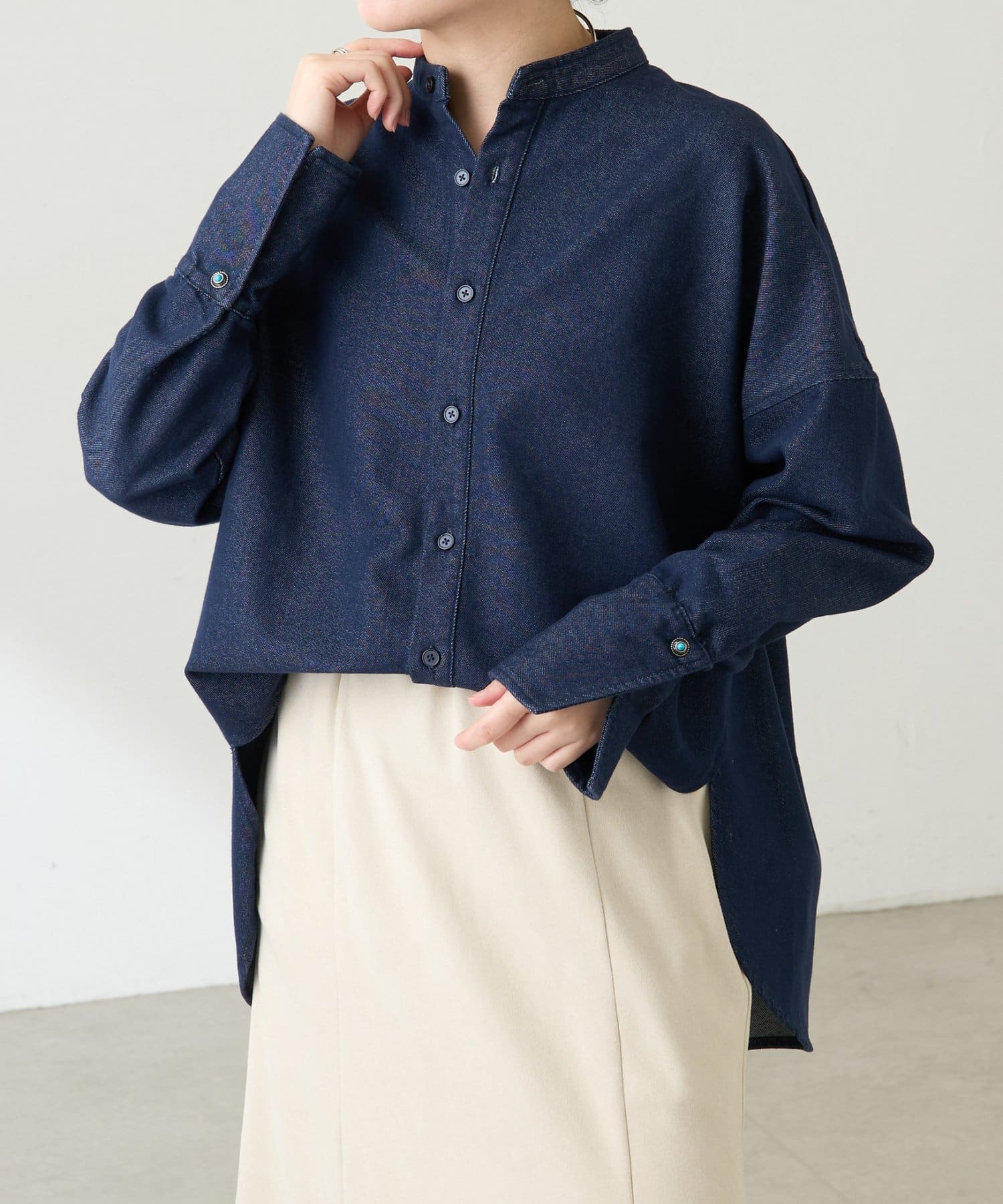 美品完売品】ボウタイデニムシャツ コラージュガリャルダ