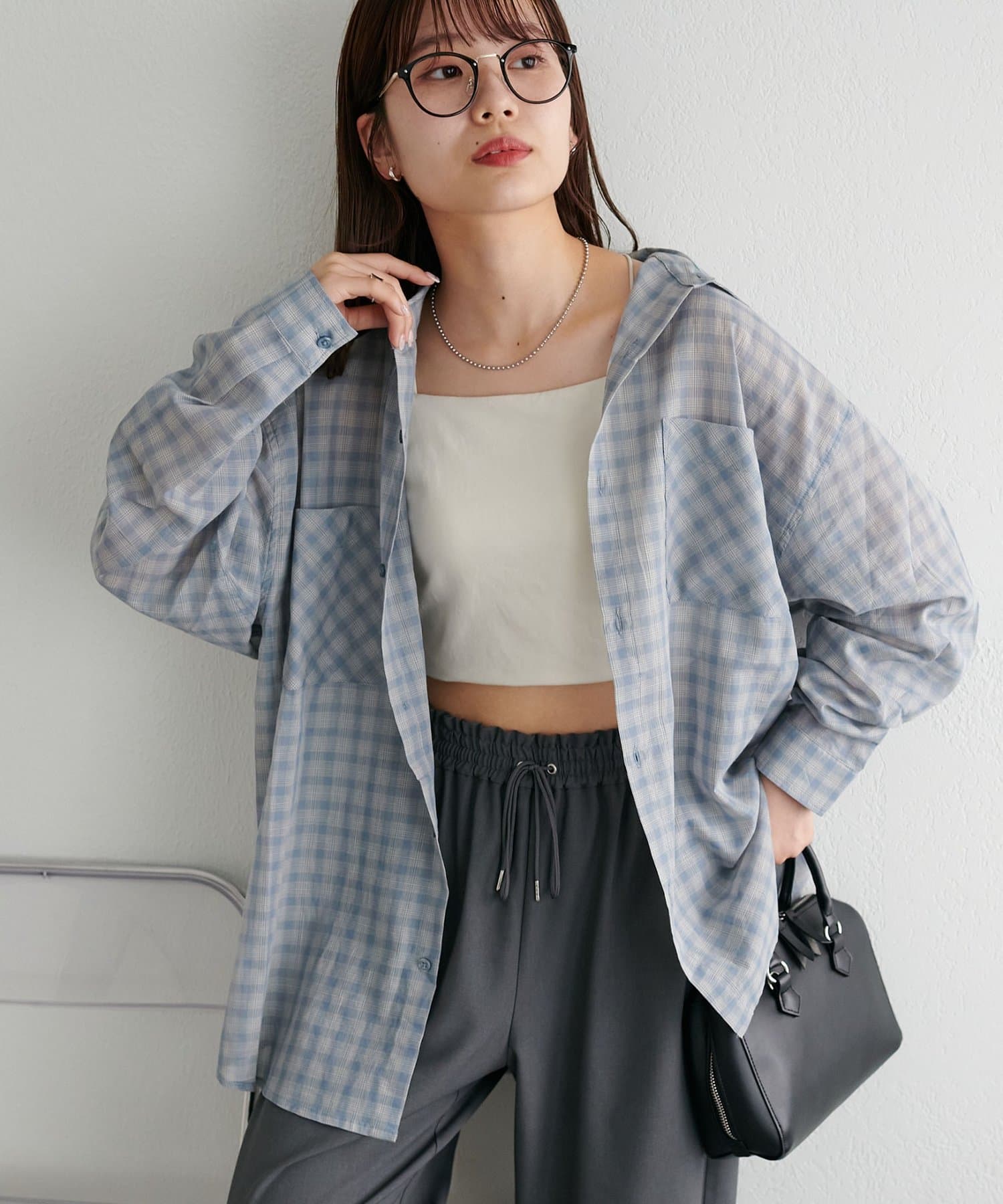 WEB限定】シアーチェックオーバーシャツ | DISCOAT(ディスコート